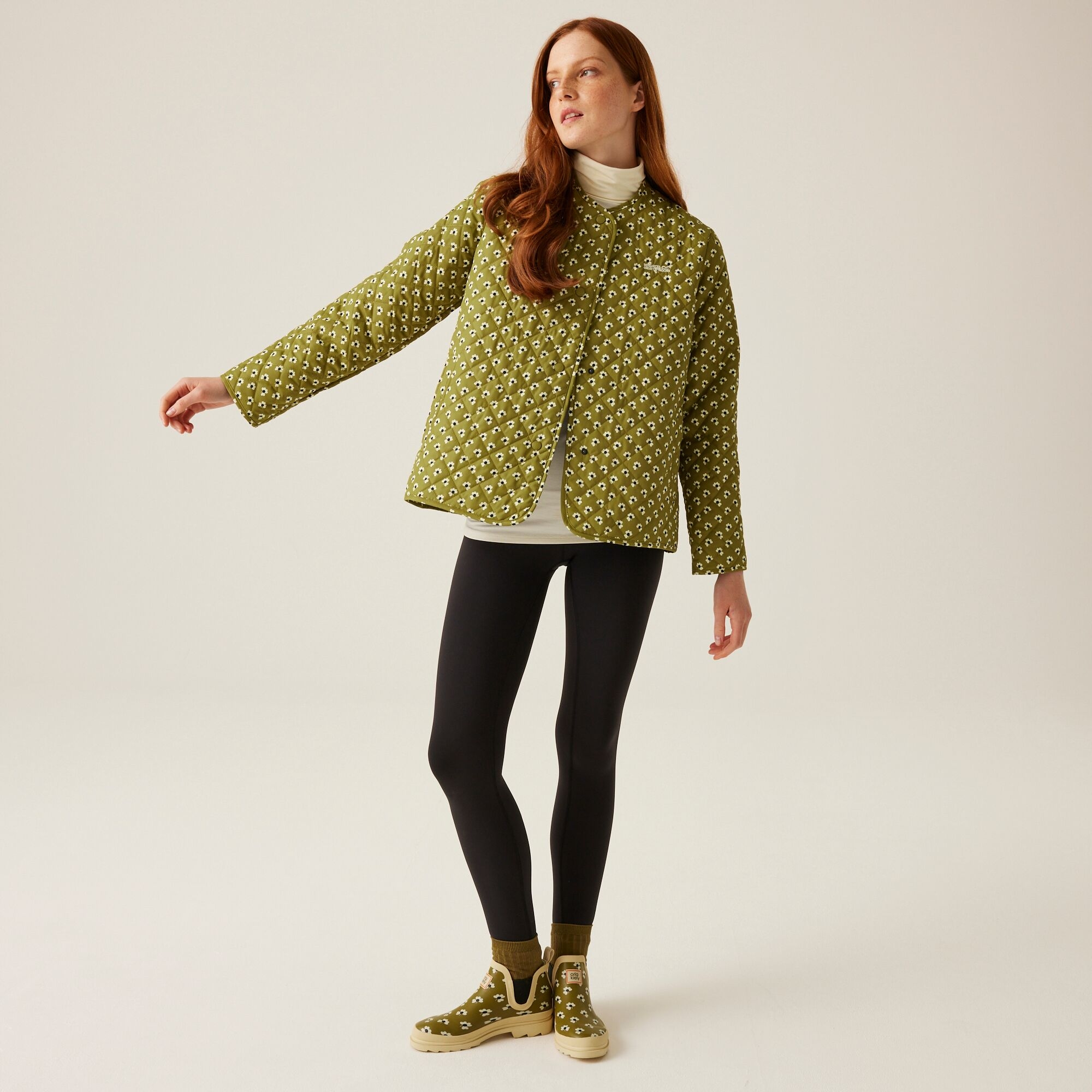 Orla Kiely Quilted Jacket | Clover Olive