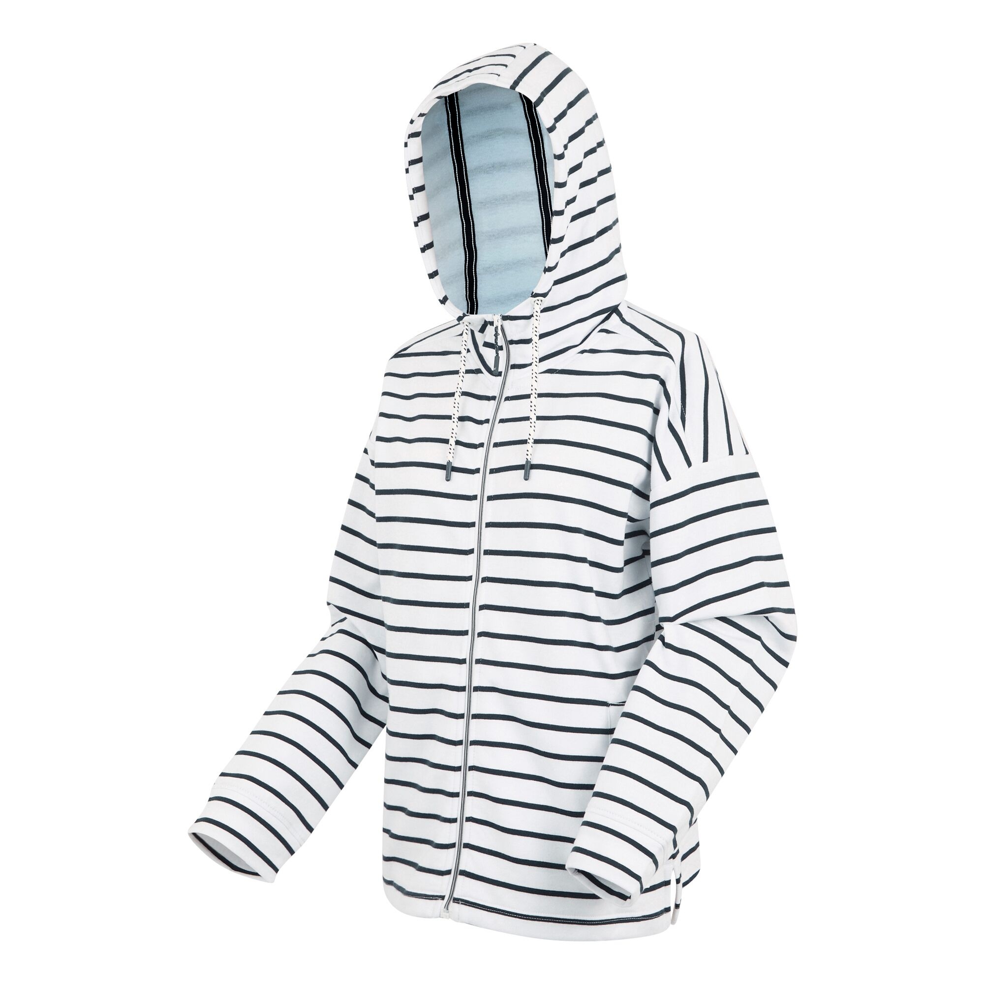 Women's Bayletta II Full Zip Hoody | White Navy Stripe