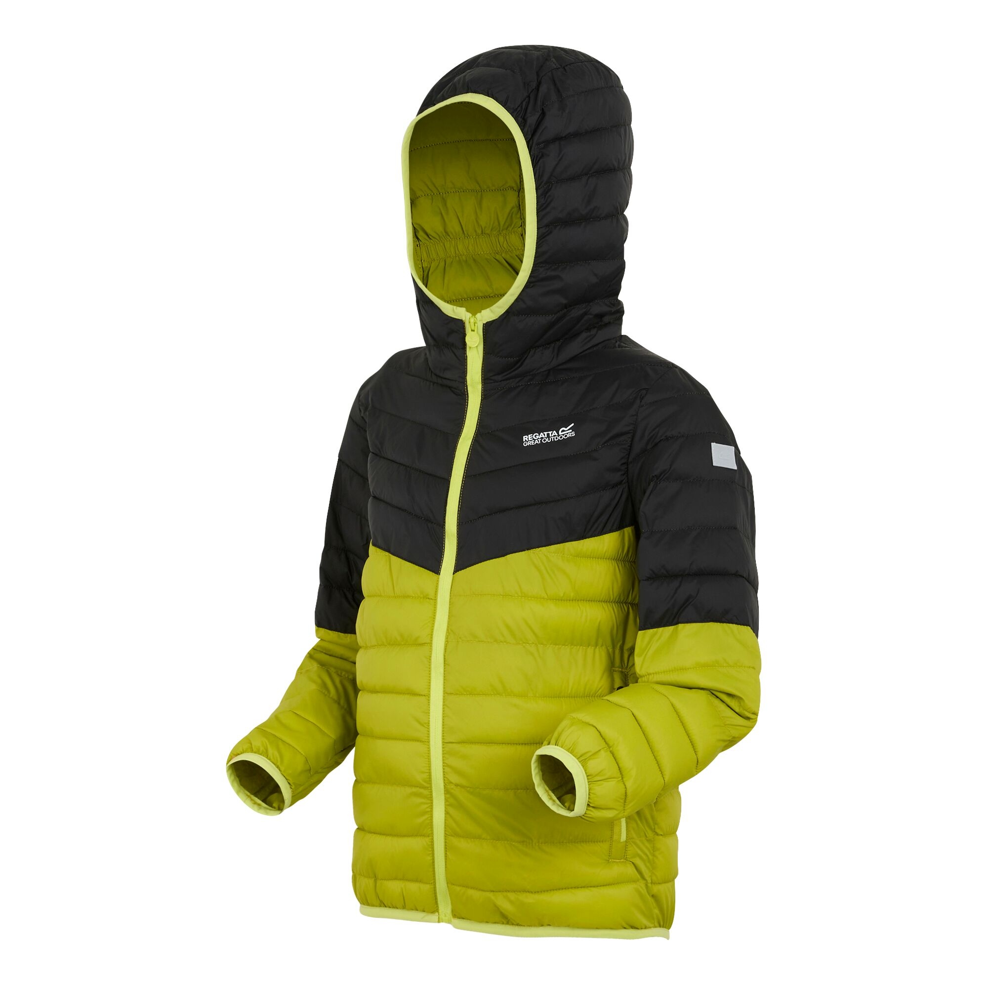 Kids' Hillpack III Hooded Jacket | Grenoble Green Black Wild Lime