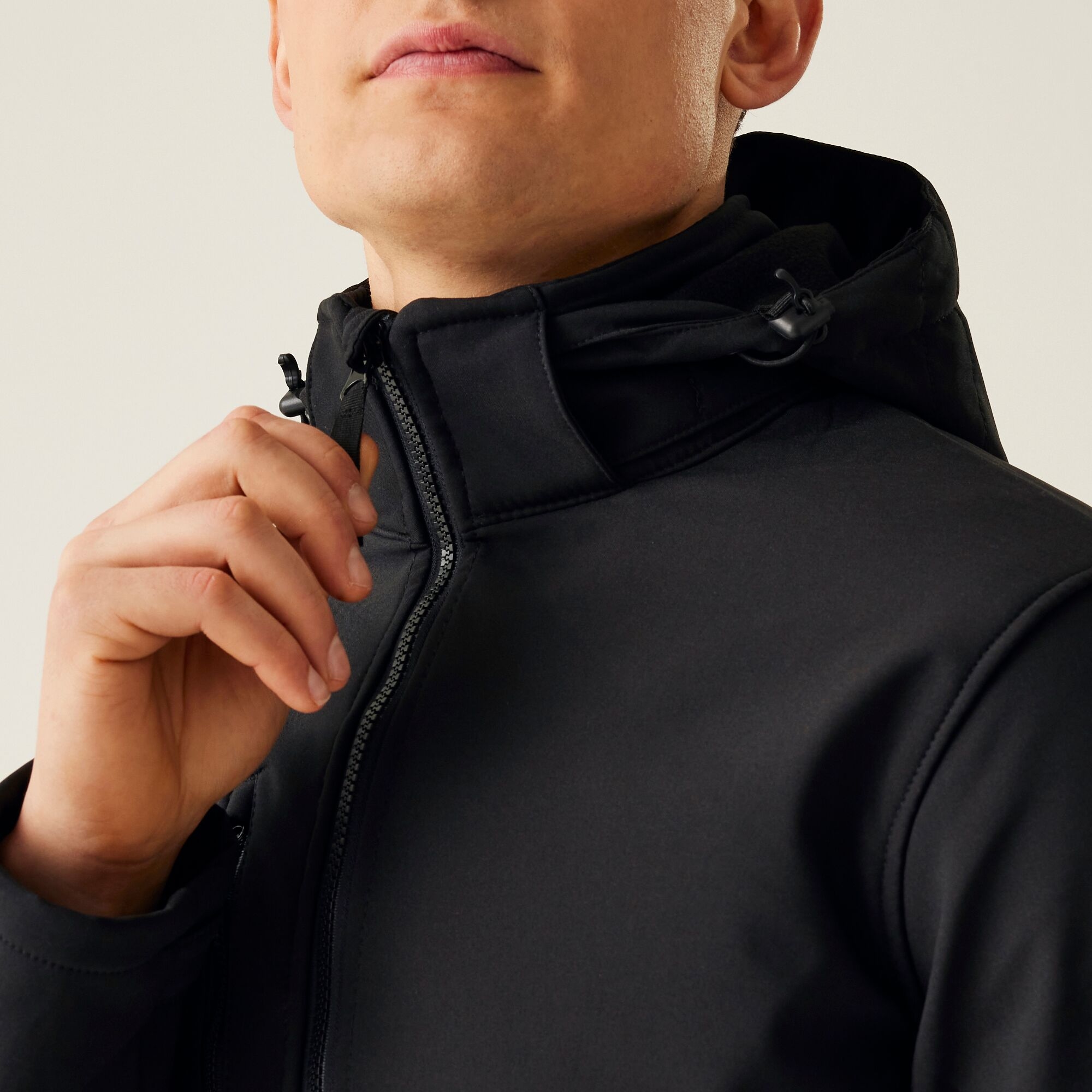 Men's Venturer 3 Layer Printable Hooded Softshell Jacket | Black