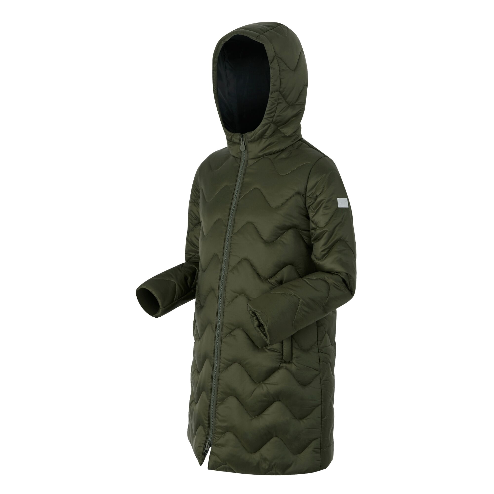 Kids' Cambrie Quilted Jackets | Dark Khaki Black