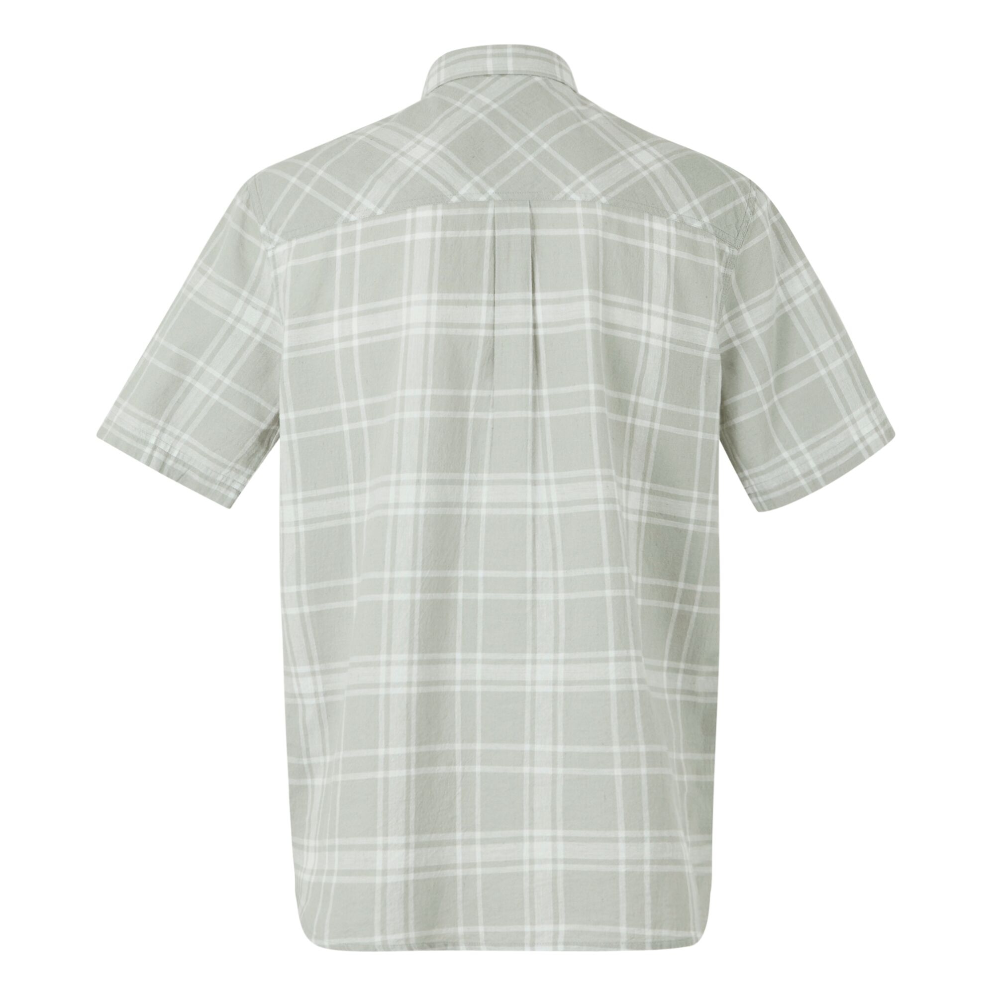 Men's Loran Short Sleeve Shirt | Silver Grey Check