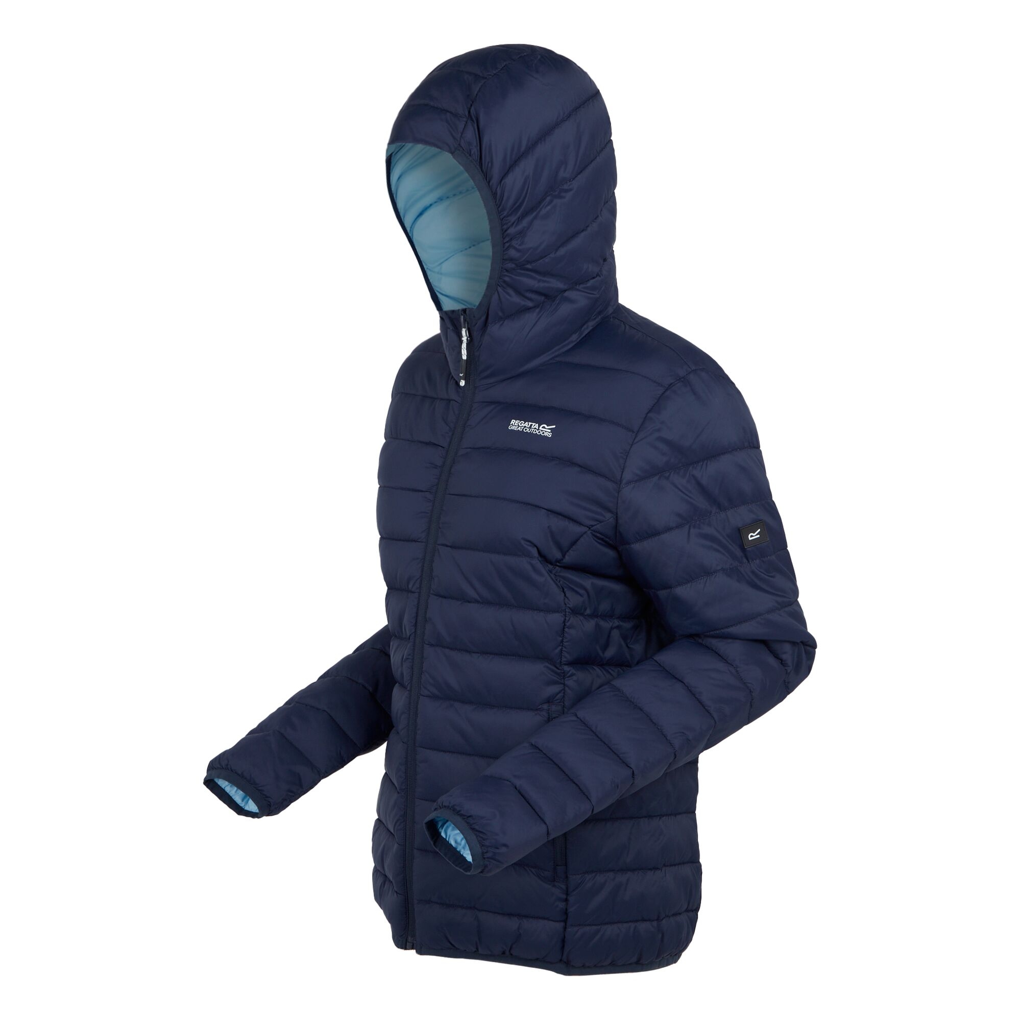 Women's Hooded Marizion Quilted Jacket | Navy Clear Sky
