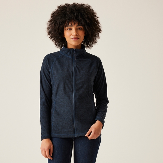 Women's Mayse Full Zip Fleece | Navy Black Marl