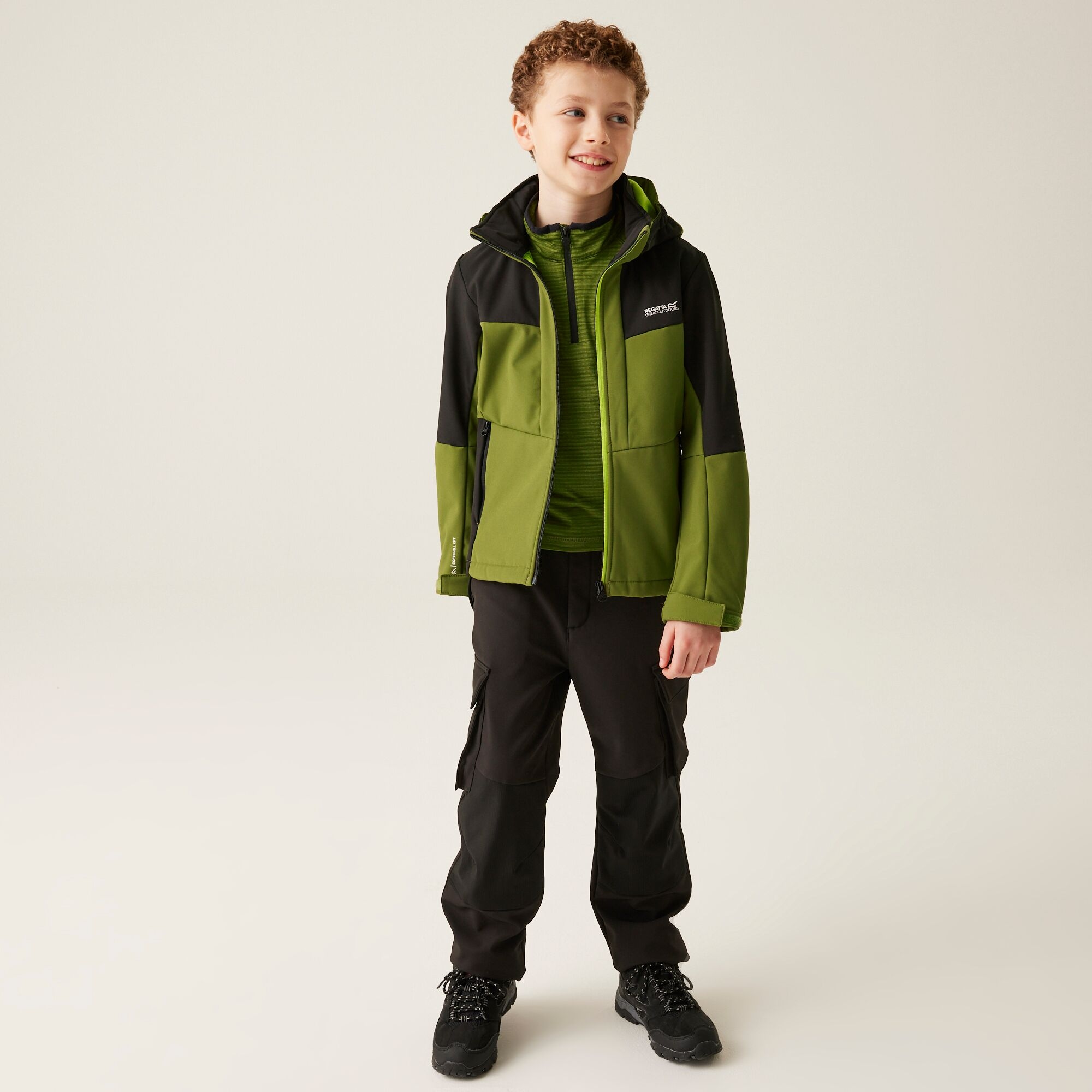 Kids' Haydenbury II Softshell Jacket | Nephrite Green Black