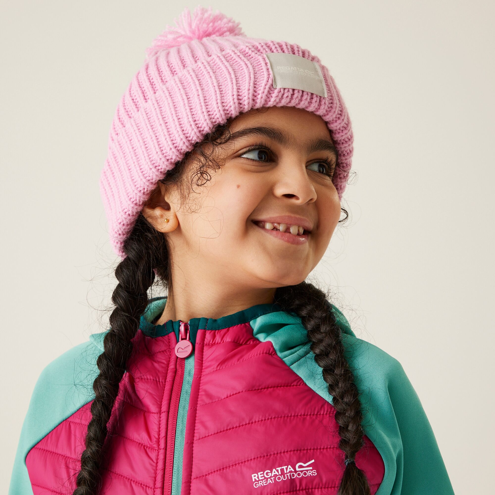 Kids' Kielder Hybrid VIII Jacket | Dusty Green Deep Pink