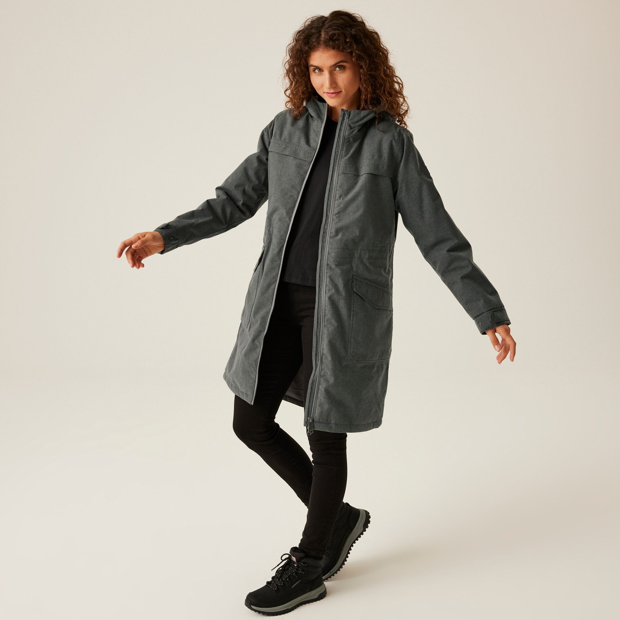 Women's Romine II Waterproof Parka Jacket | Grey Sky Marl Black
