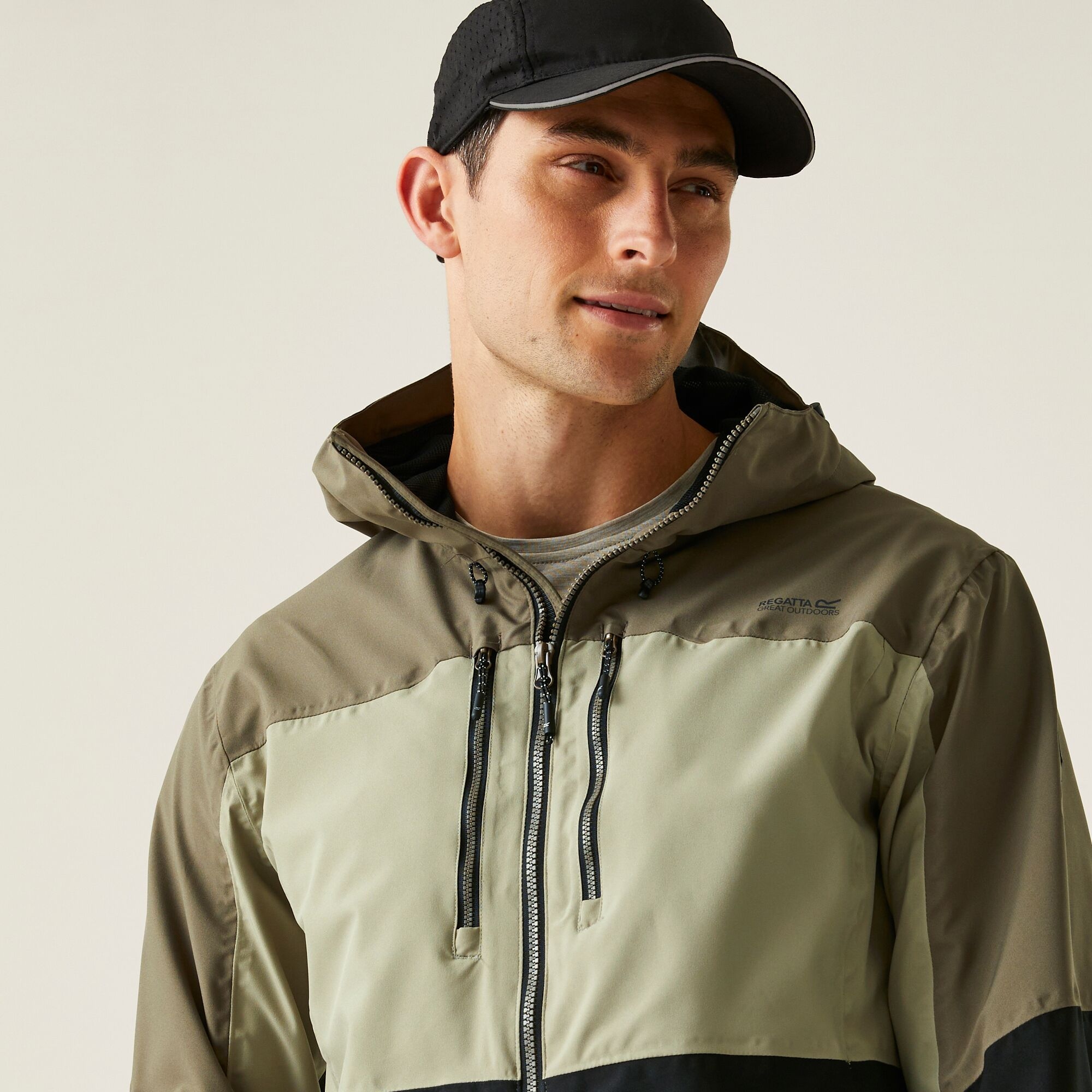 Men's Maland II Waterproof Jacket | Golden Sand Treetop Black