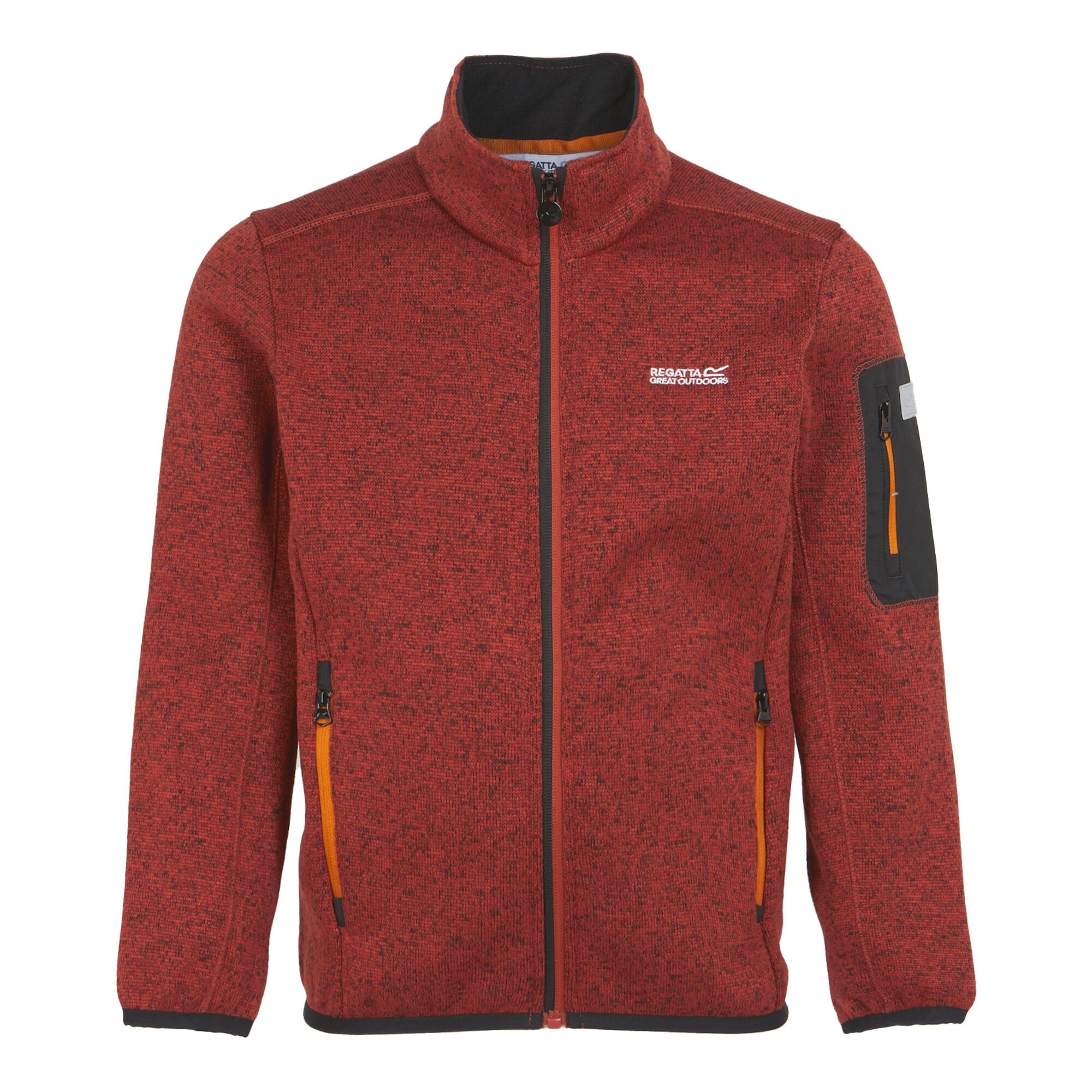Kids' Newhill Full Zip Fleece | Red Ochre Black