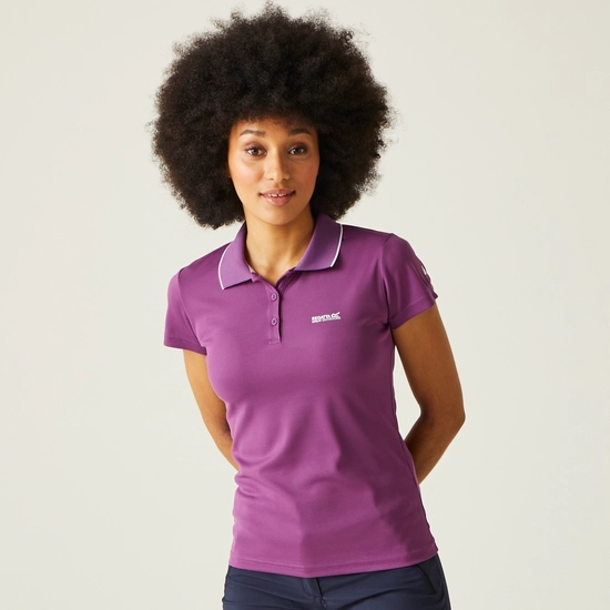 Women's Maverick V Active Polo Shirt | Purple Sage