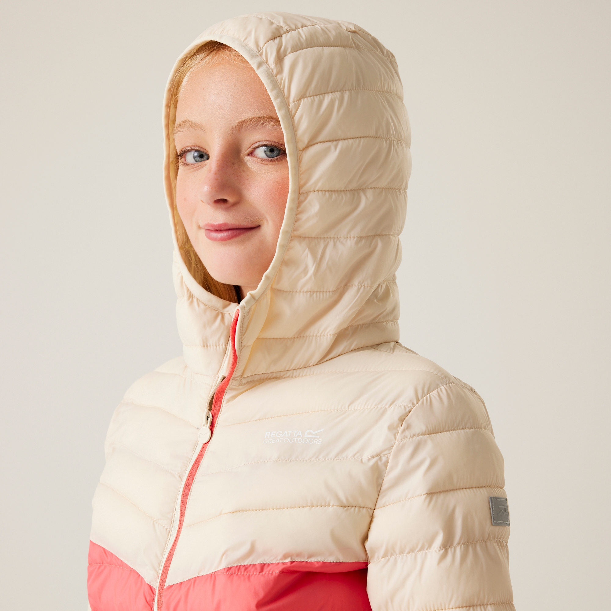 Kids' Hillpack III Hooded Jacket | Peach Bloom Light Vanilla