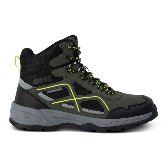 Men's Vendeavour Walking Boots | Dark Khaki Lime punch