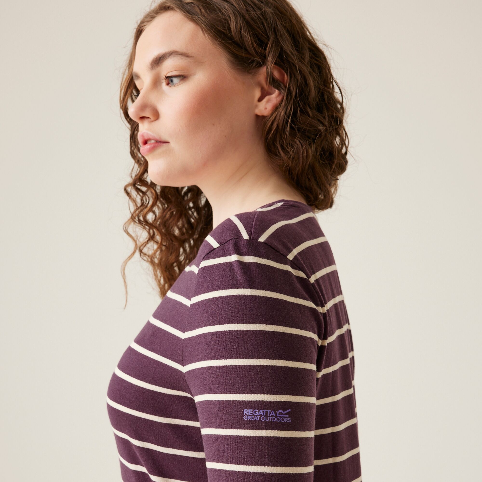 Women's Federica II Long Sleeved T-Shirt | Deep Plum Light Vanilla