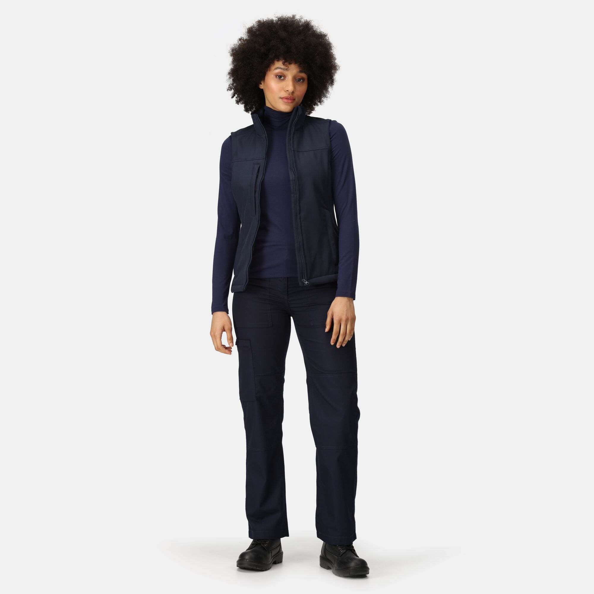 Women's Flux Softshell Body Warmer | Navy