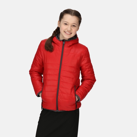 Kids' Stormforce Thermal Insulated Hooded Jacket | Classic Red