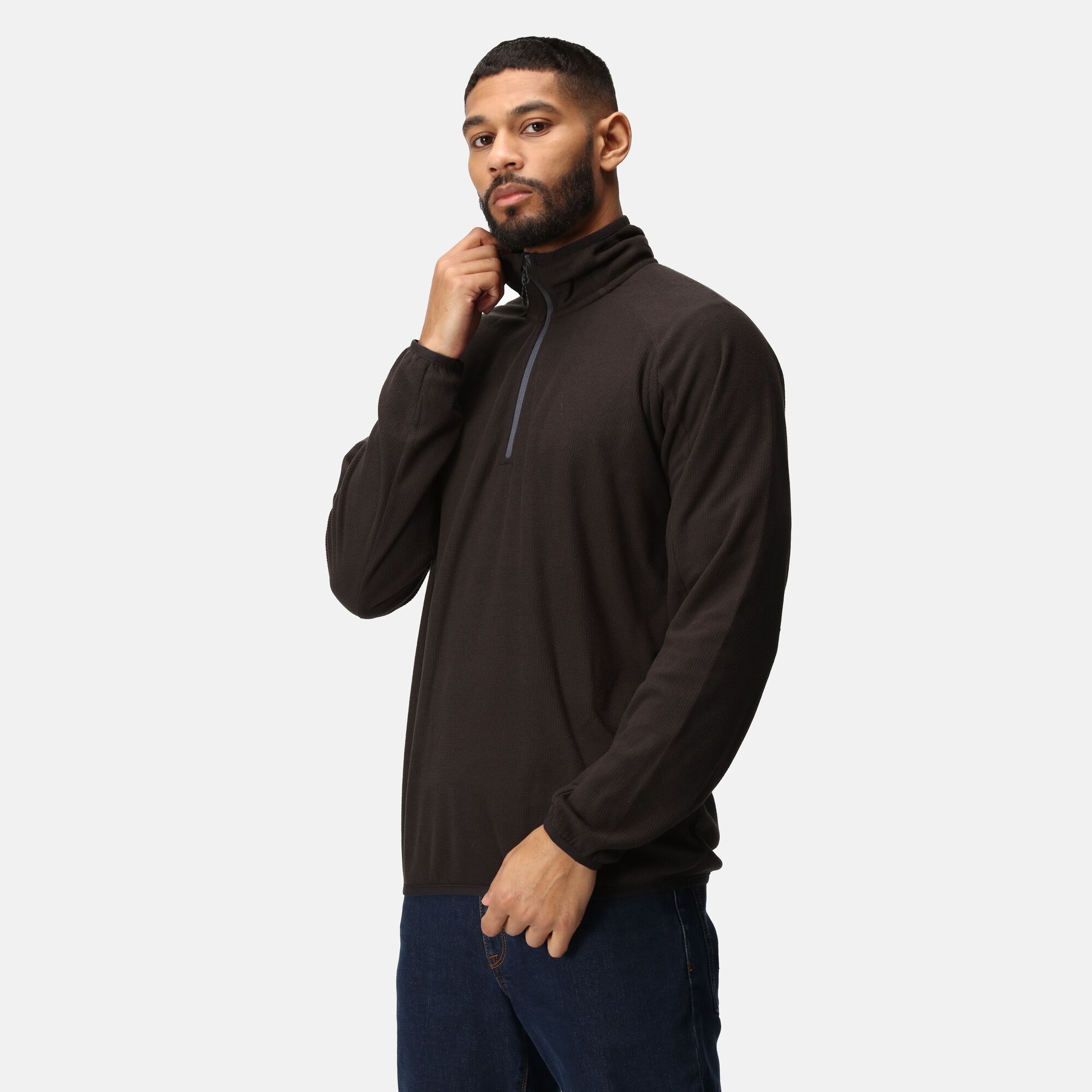 Men's Navigate Half-Zip Fleece | Black Seal Grey