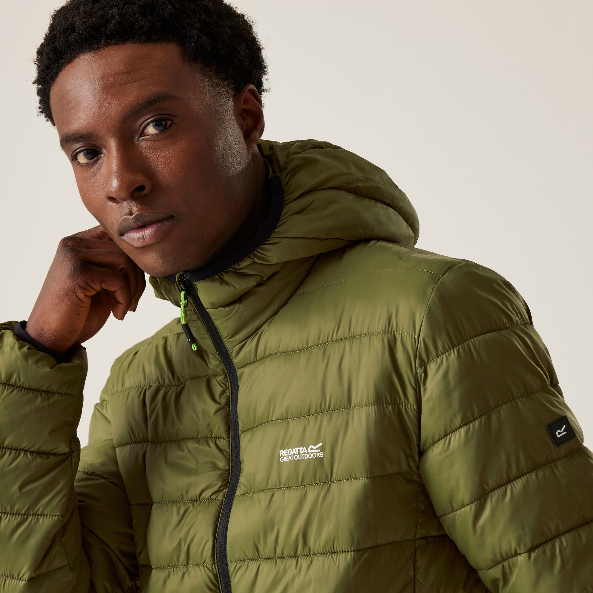 Men's Hooded Marizion Padded Jacket | Nephrite Green Black
