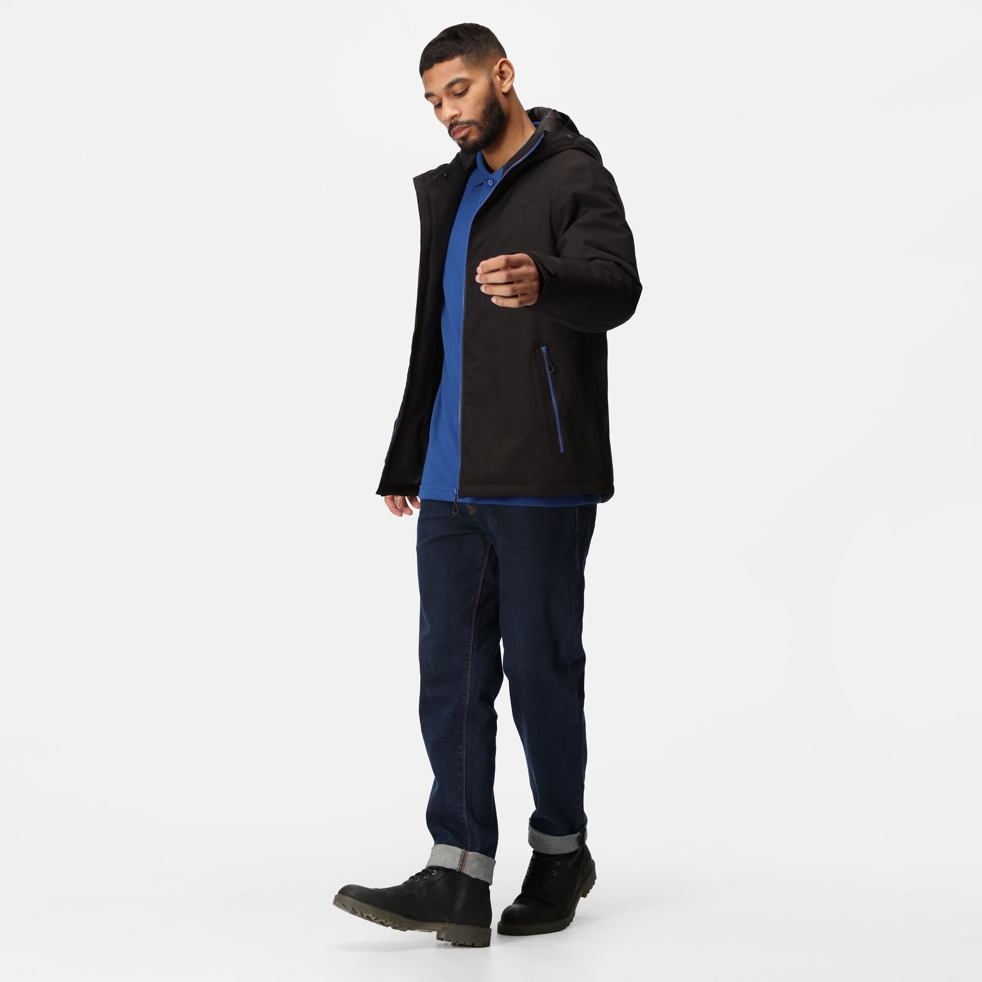 Men's Navigate Insulated Jacket | Black New Royal