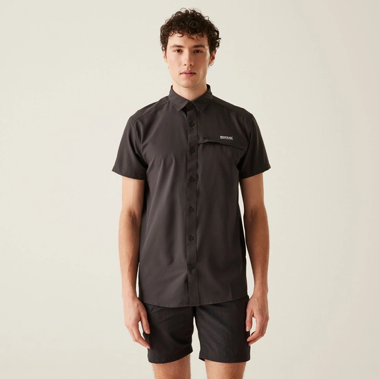 Men's Insect-Repellent Packaway Short Sleeve Shirt | Moonlight Denim