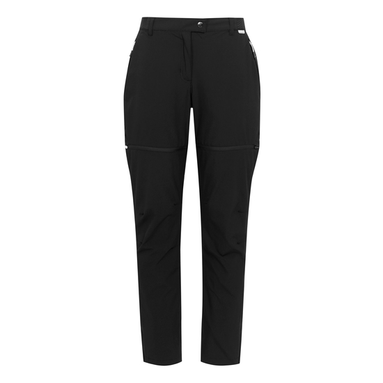 Women's Mountain Zip Off Walking Trousers | Black