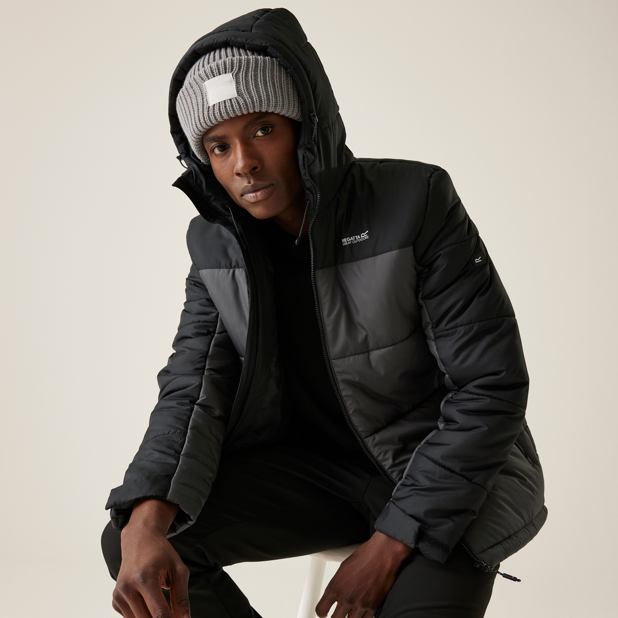 Men's Nevado VII Insulated Padded Jacket | Black Dark Grey