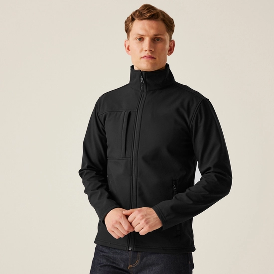 Men's Octagon II Printable 3 Layer Membrane Softshell Jacket | Seal Grey Black