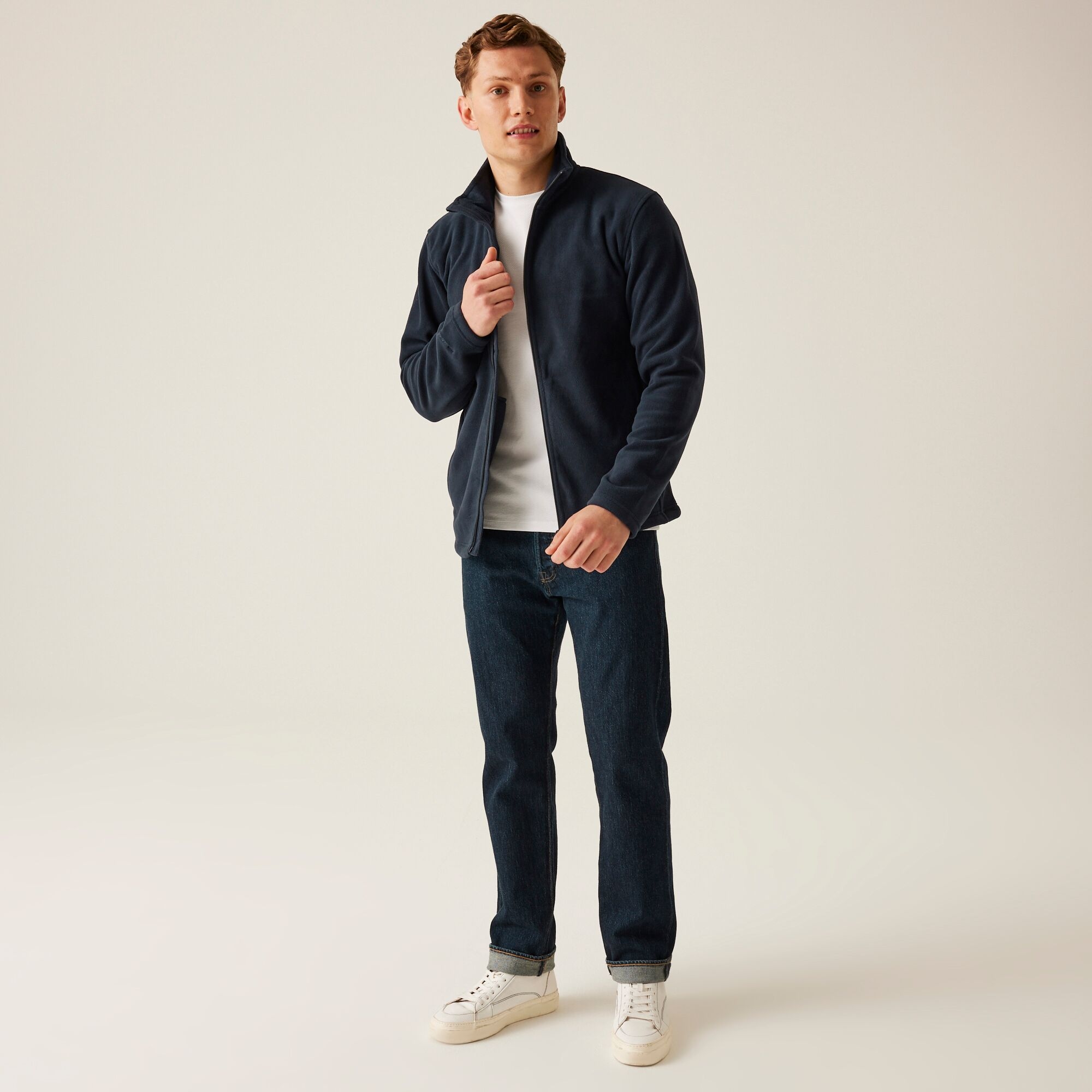Men's Honestly Made Recycled Fleece Jacket | Navy