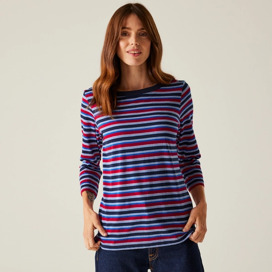 Women's Bayletta II 3/4 Sleeve Top  | Pink Fusion Multi Stripe