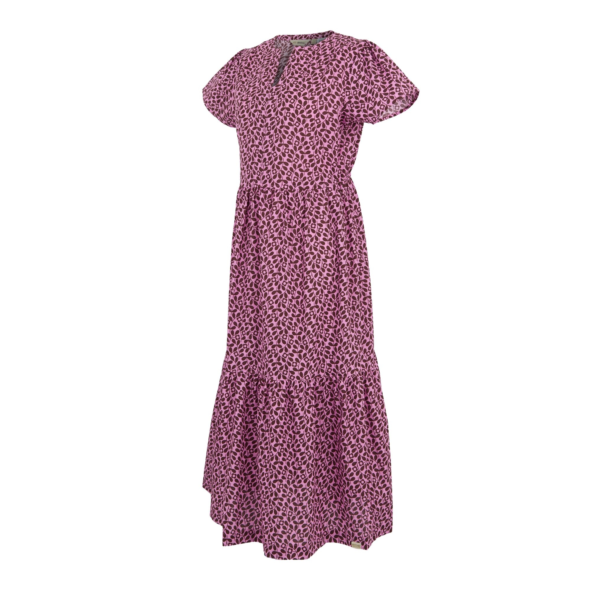 Orla Kiely Tiered Midi Dress | Jasmine Flower Lilac