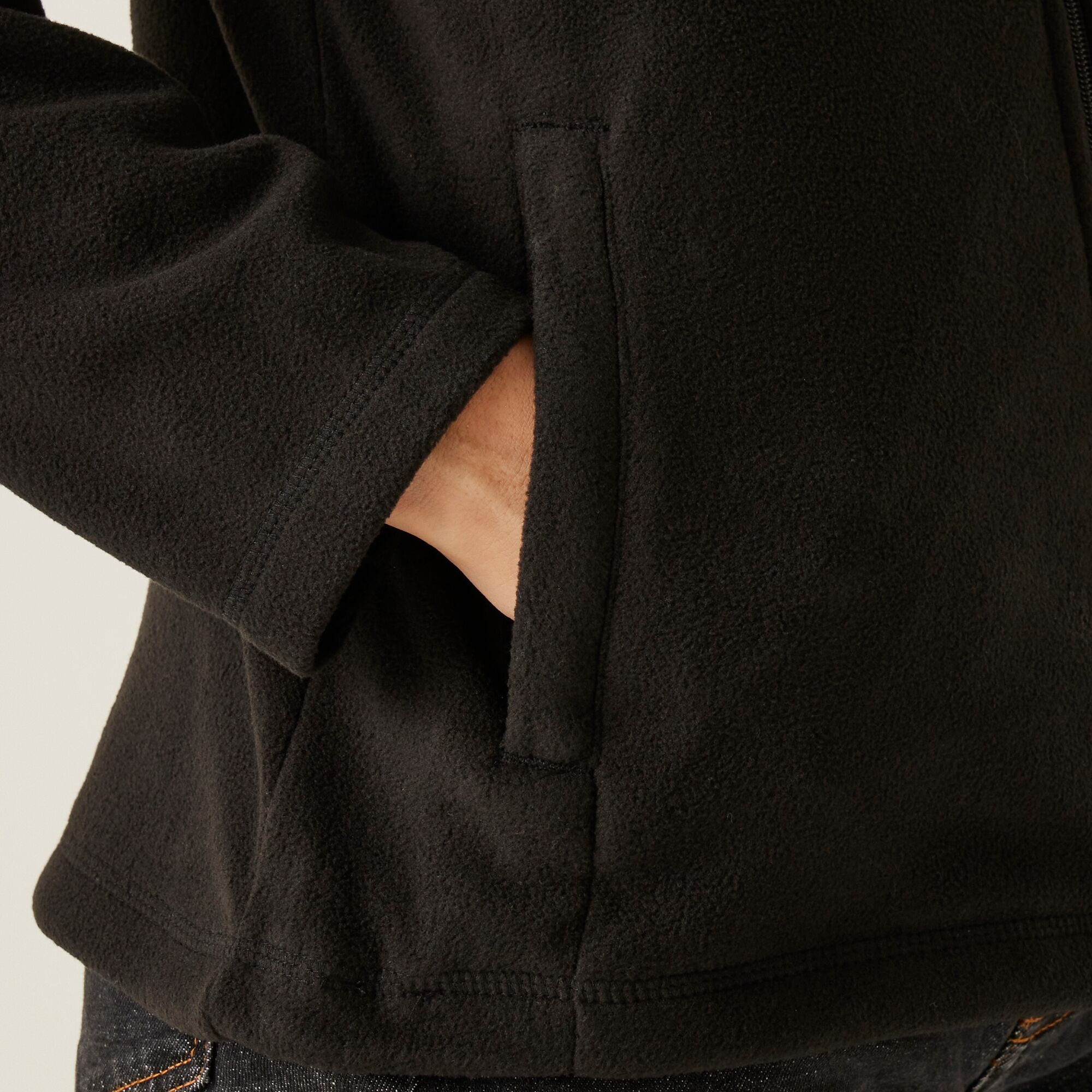 Women's Micro Lightweight Full Zip Fleece | Black