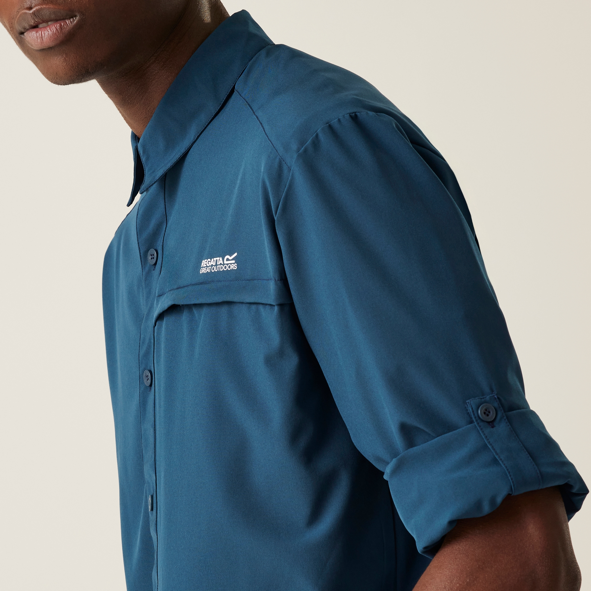 Men's Insect-Repellent Packaway Long Sleeve Shirt | Moonlight Denim