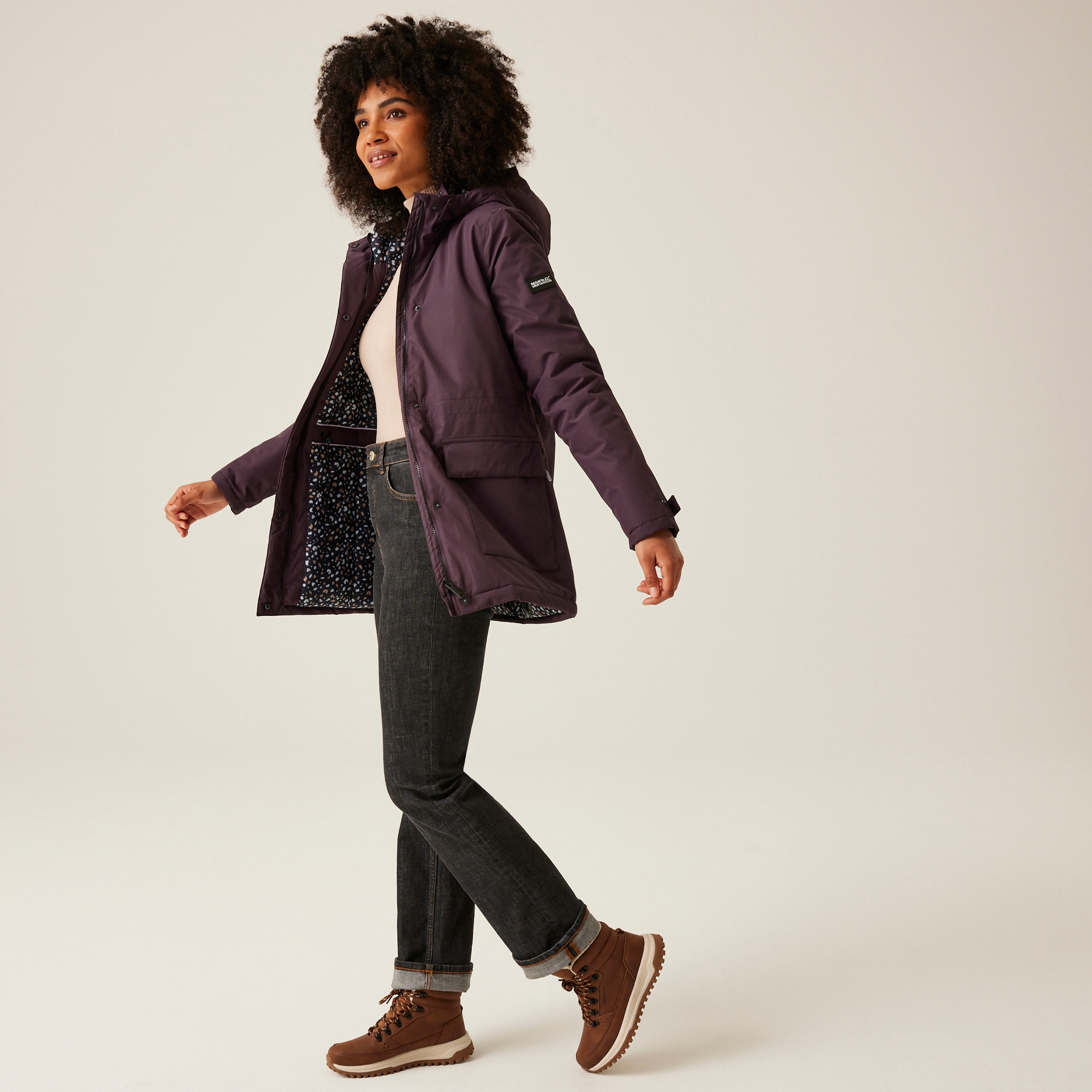 Women's Mireya Waterproof Insulated Jacket | Deep Plum Spot Print
