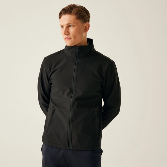 Men's Classic Printable Lightweight Softshell Jacket | Black