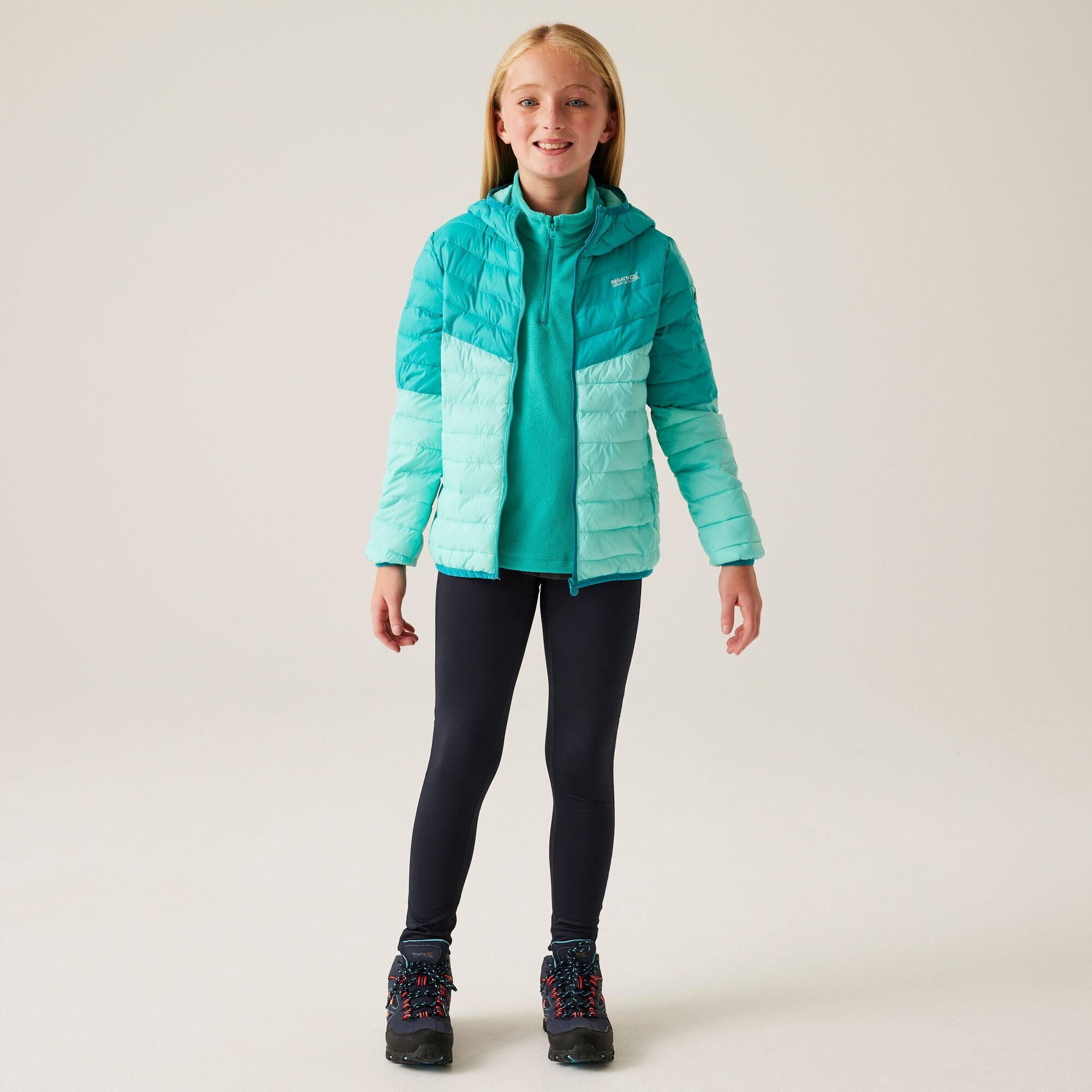 Kids' Hillpack III Hooded Jacket | Aruba Blue Turquoise Exotic Plume