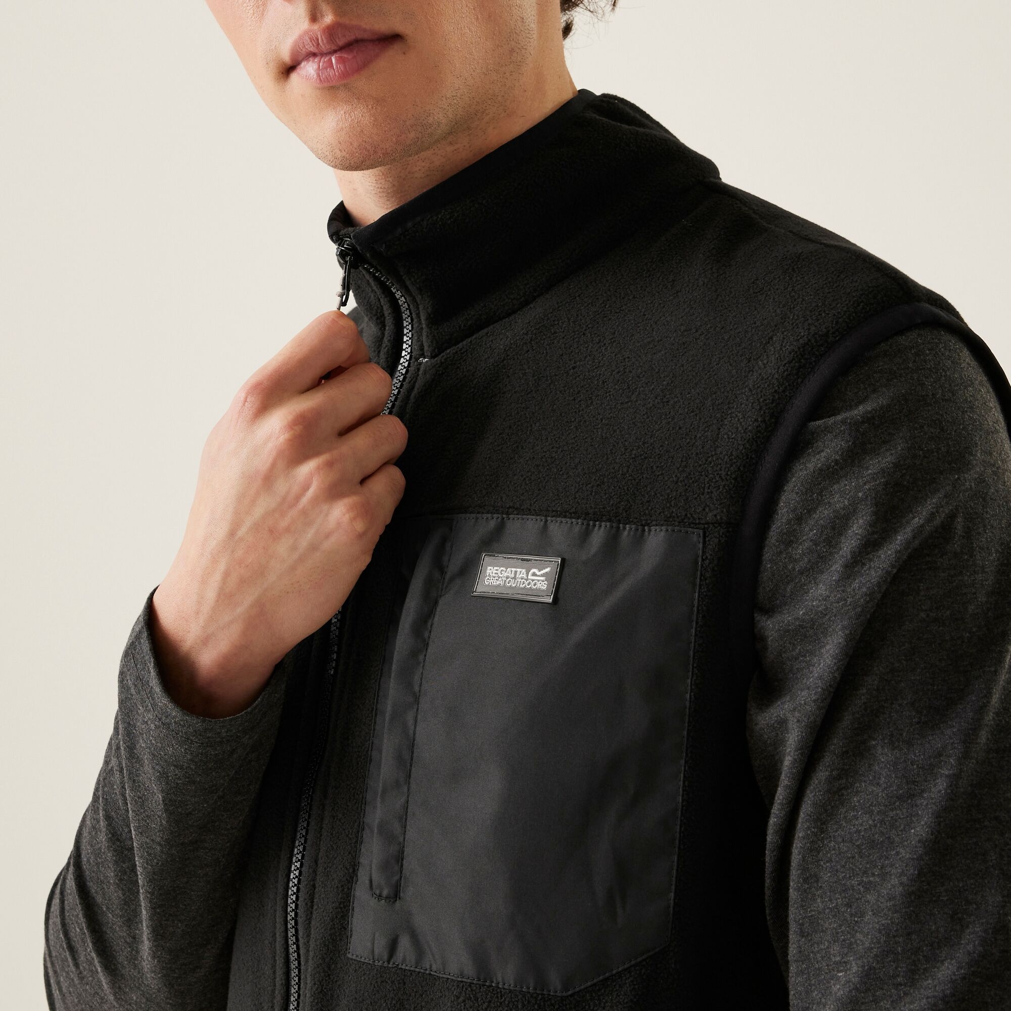 Men's Frankie Fleece Gilet | Black