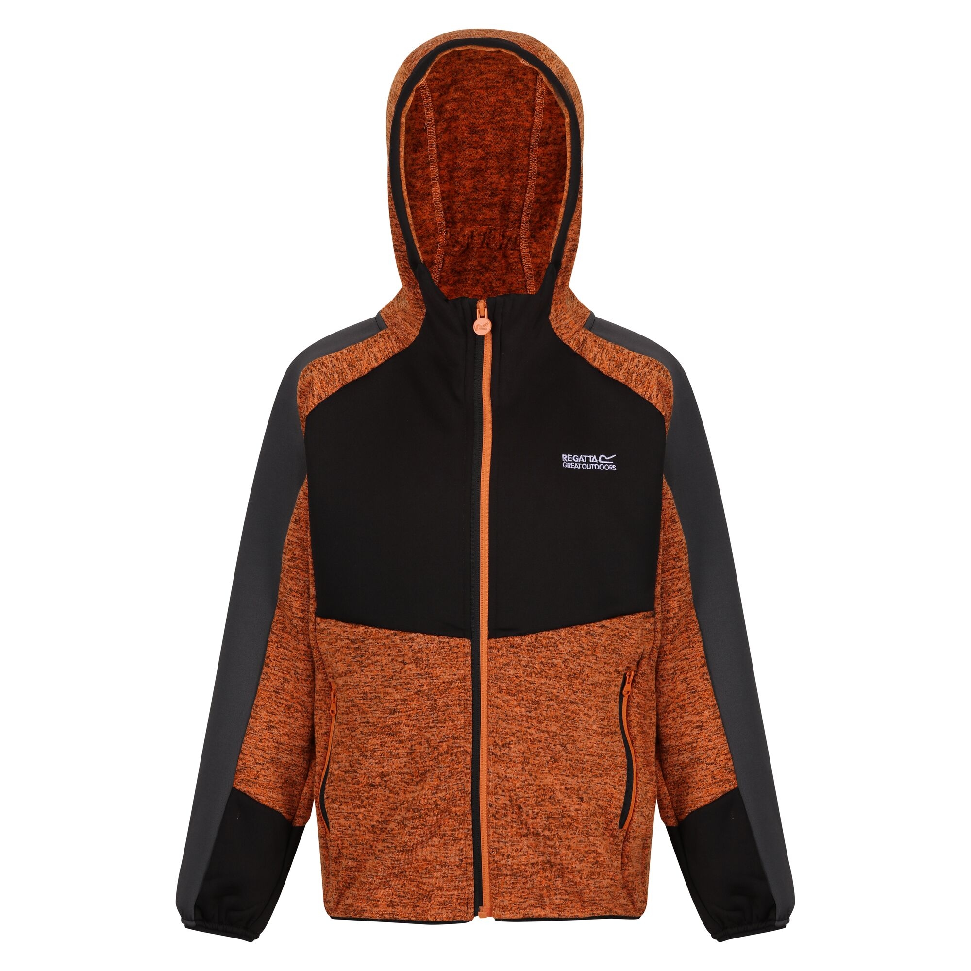 Kids' Dissolver VI Marl Knit Fleece | Autumn Maple Black Dark Grey