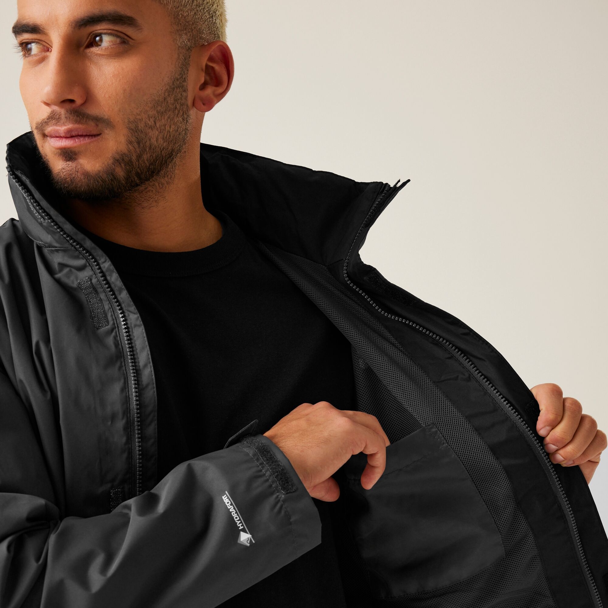 Men's Matt Waterproof Jacket | Ash Black