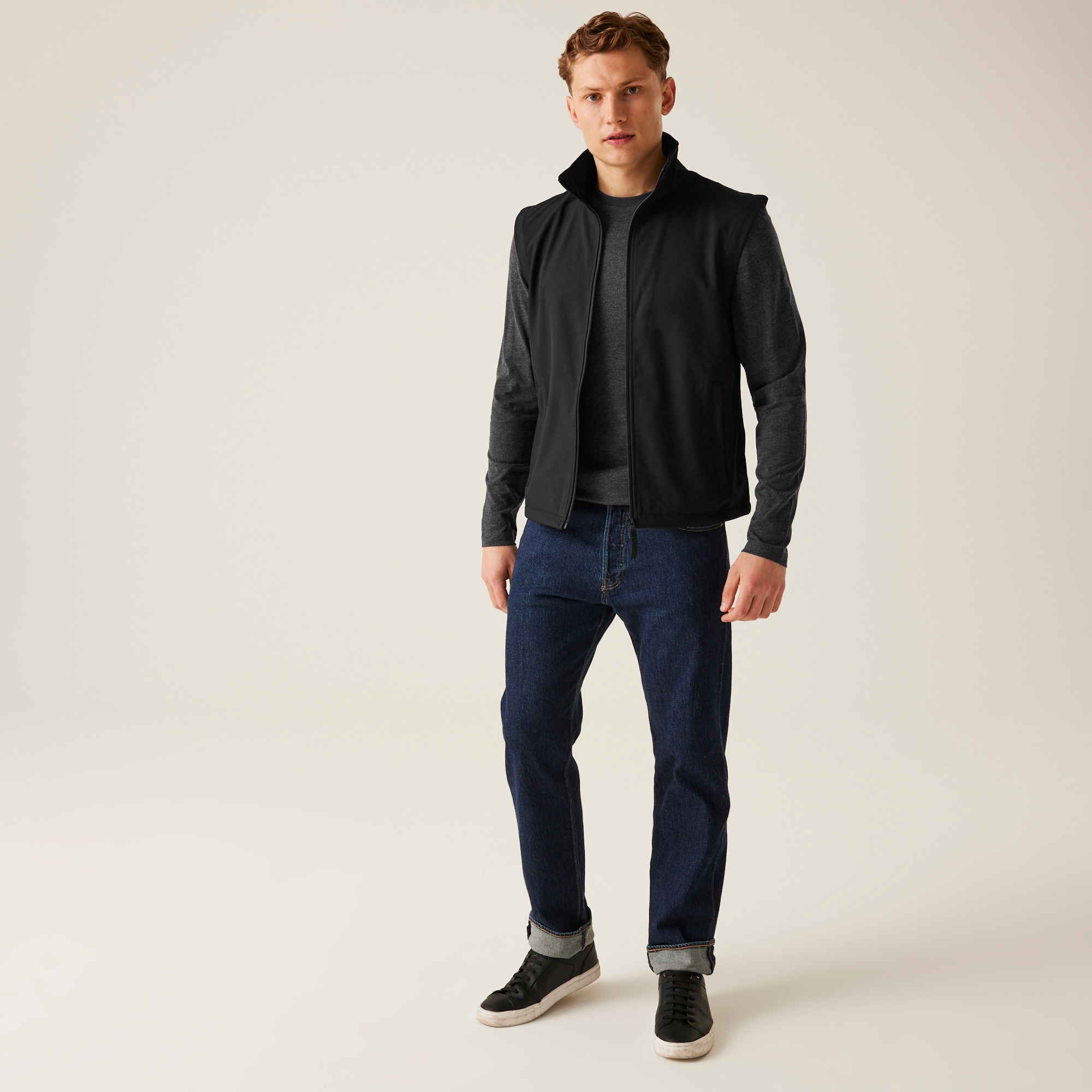 Men's Classic Printable Softshell Bodywarmer | Black