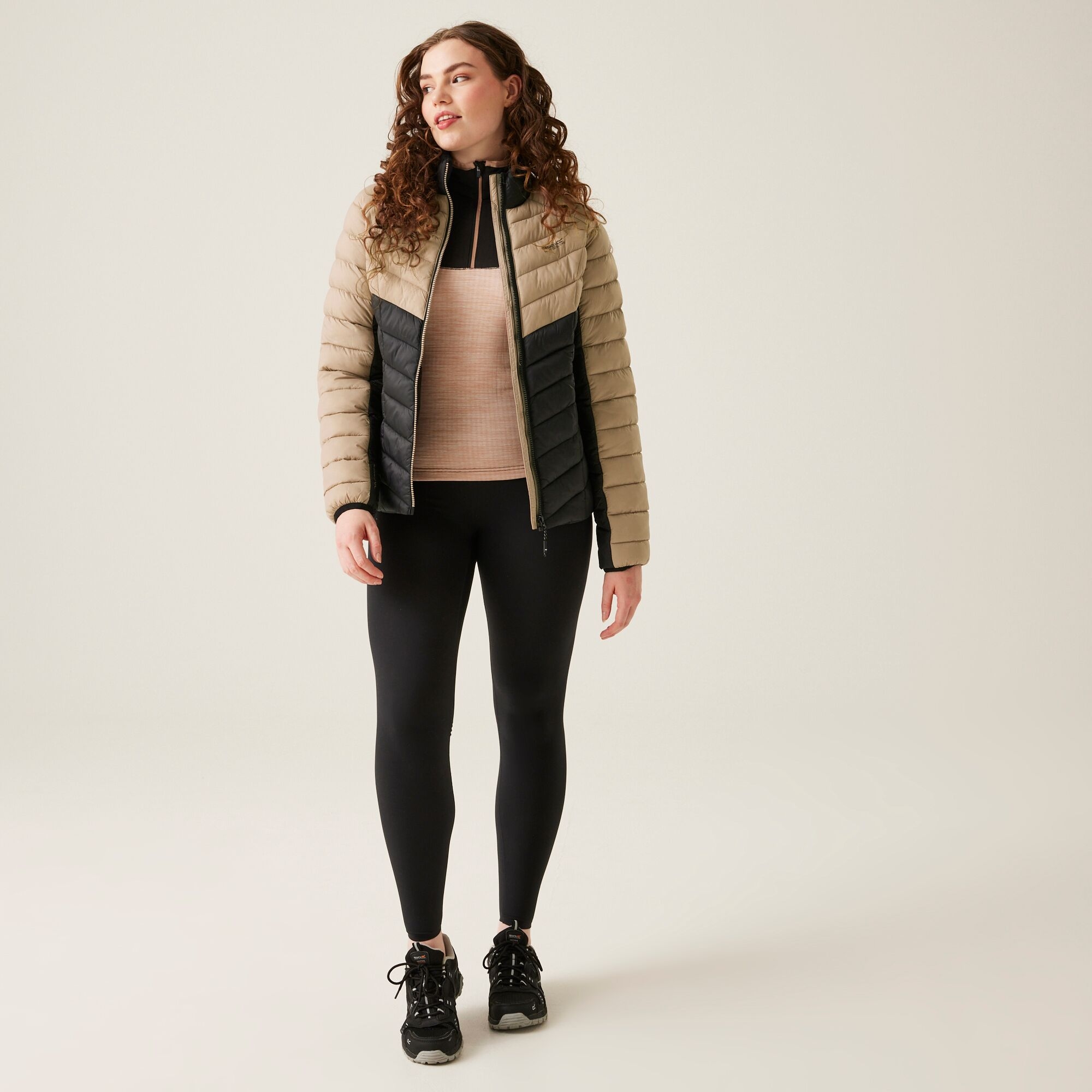Women's Dalent Quilted Jacket | Warm Taupe Black