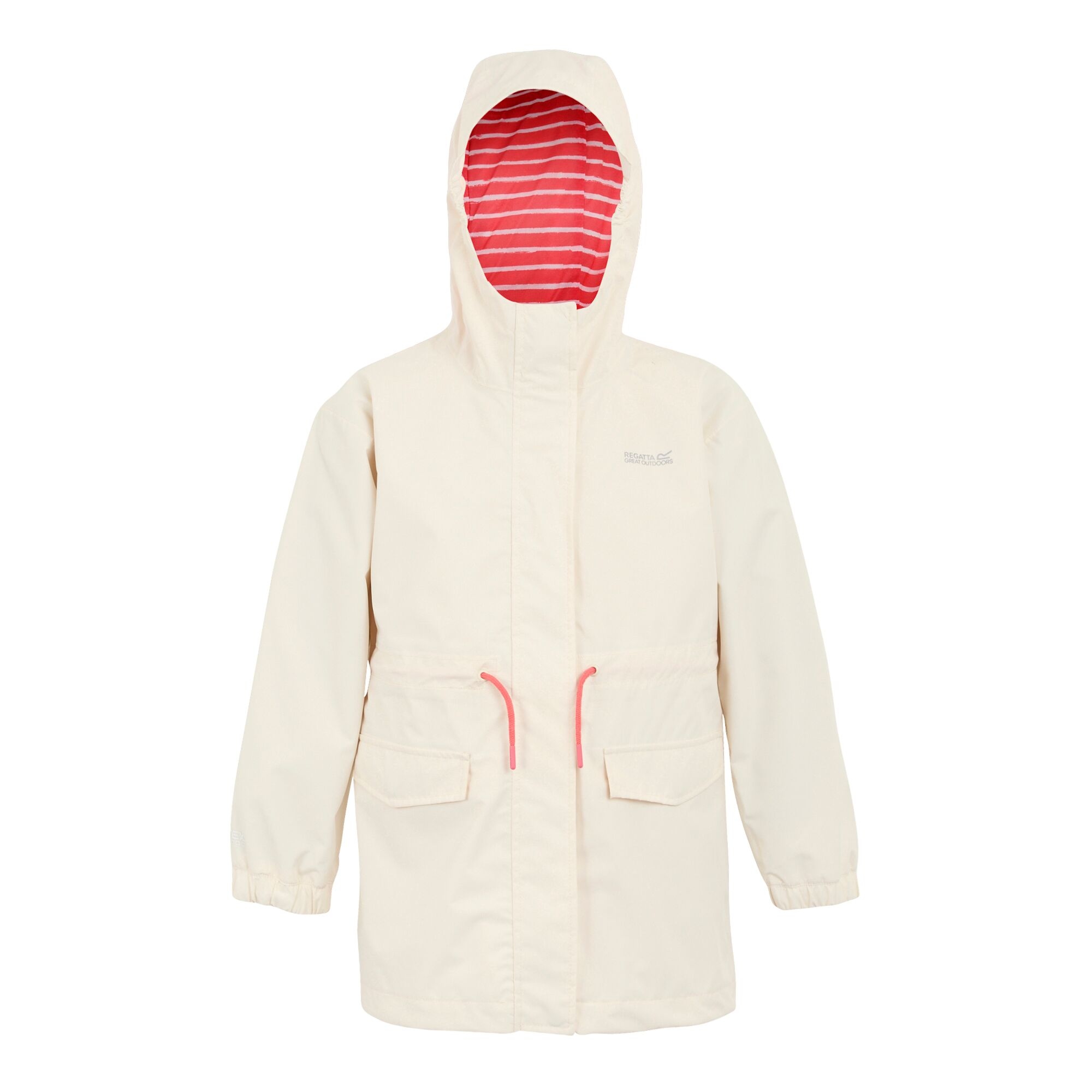 Kids' Ballina Waterpoof Jacket | Light Vanilla Peach Bloomn White Stripe
