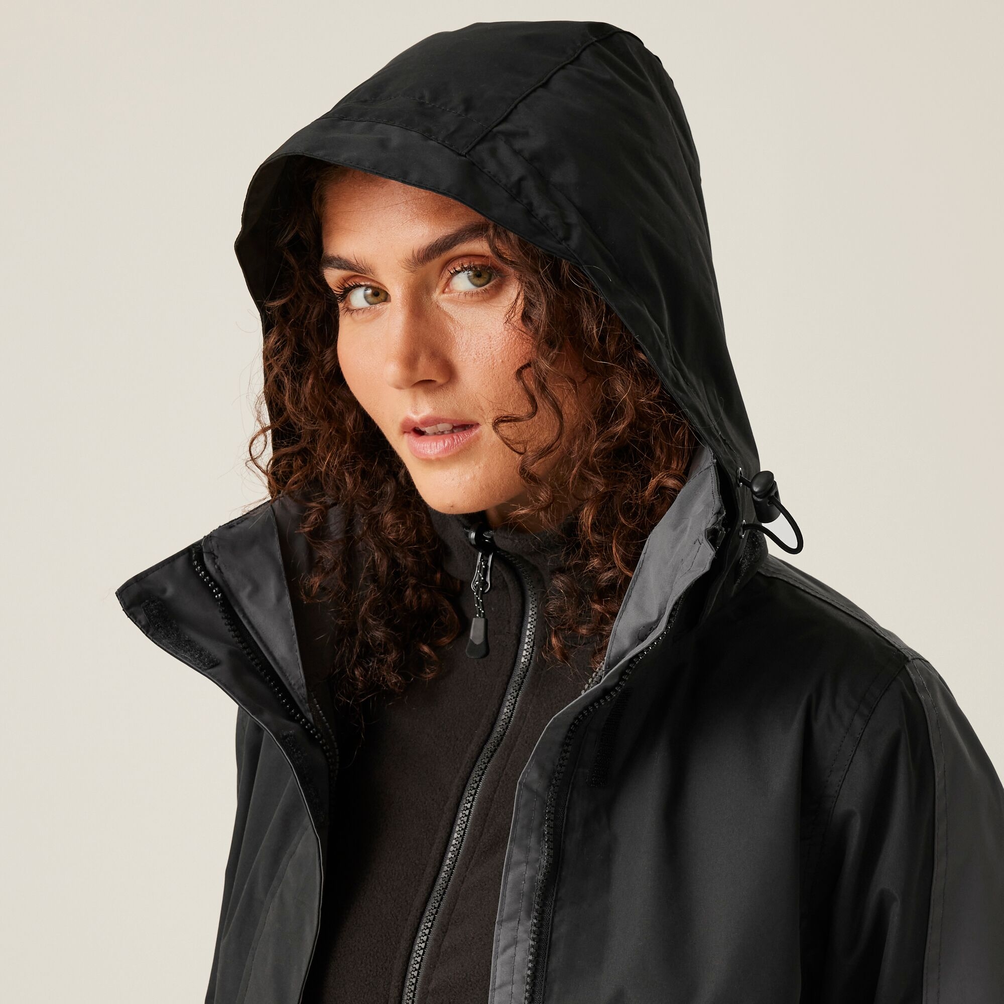 Women's Defender III Waterproof 3 In 1 Jacket | Black Seal Grey