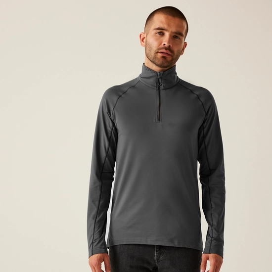 Men's Stretch Half-Zip Midlayer | Seal Grey