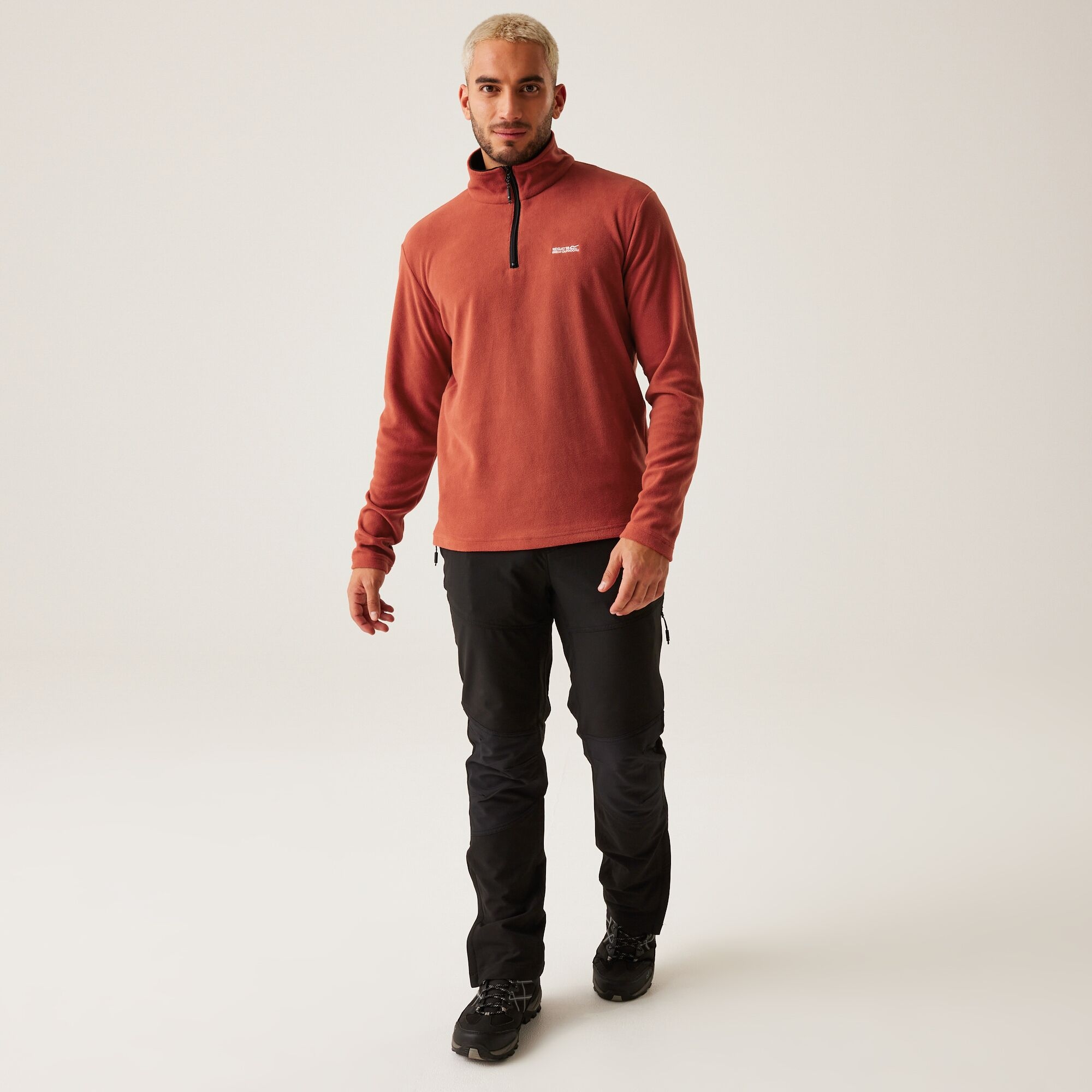 Men's Thompson Lightweight Half Zip Fleece | Red Ochre