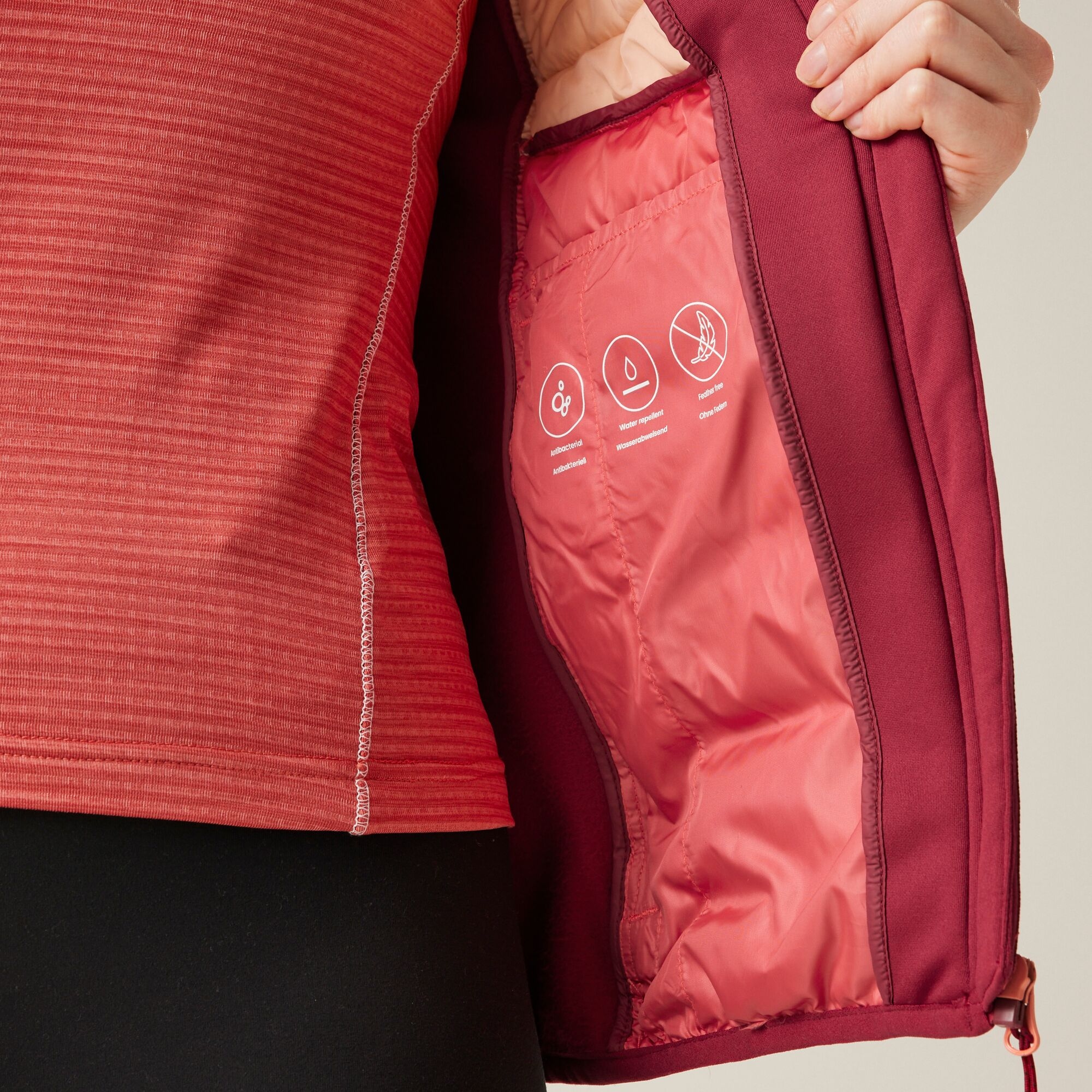 Women's Leedre Hybrid Bodywarmer | Rumba Red Mineral Red