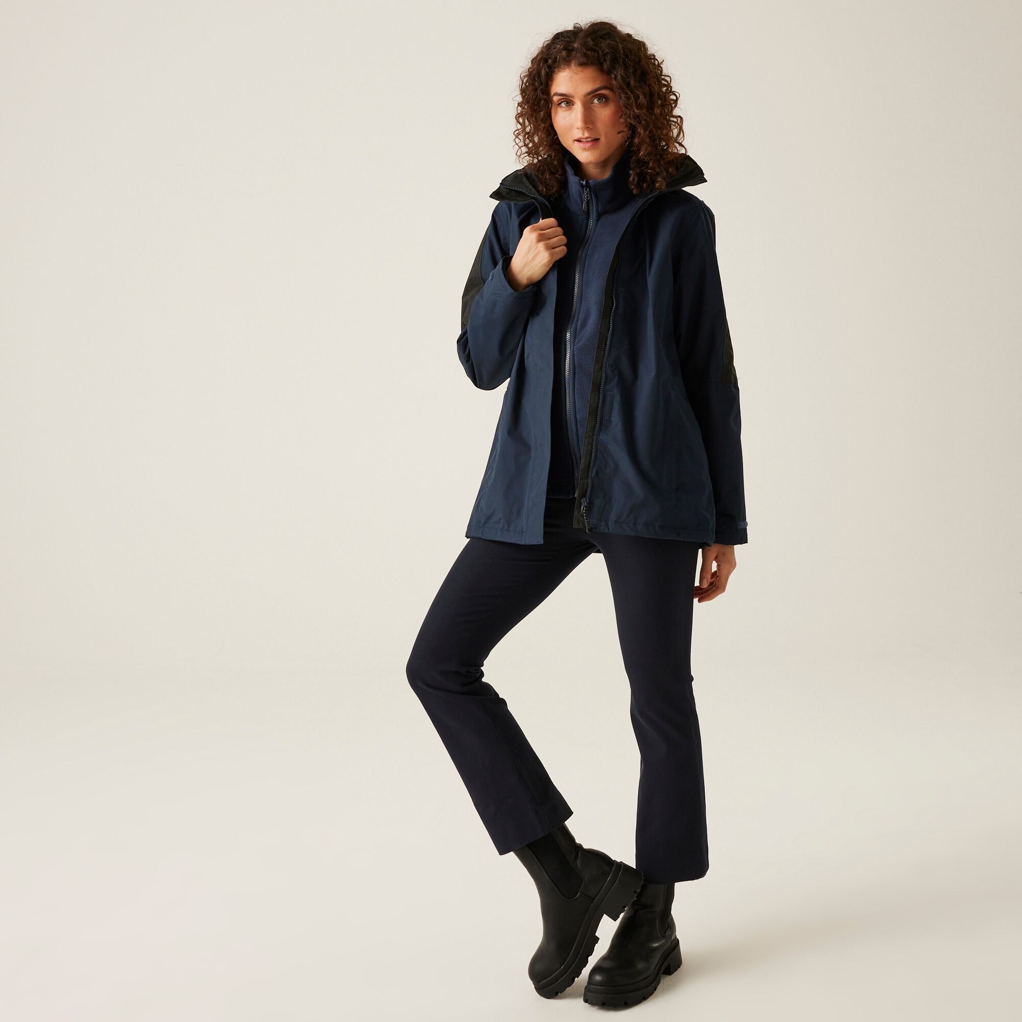 Women's Defender III Waterproof 3 In 1 Jacket | Navy Black