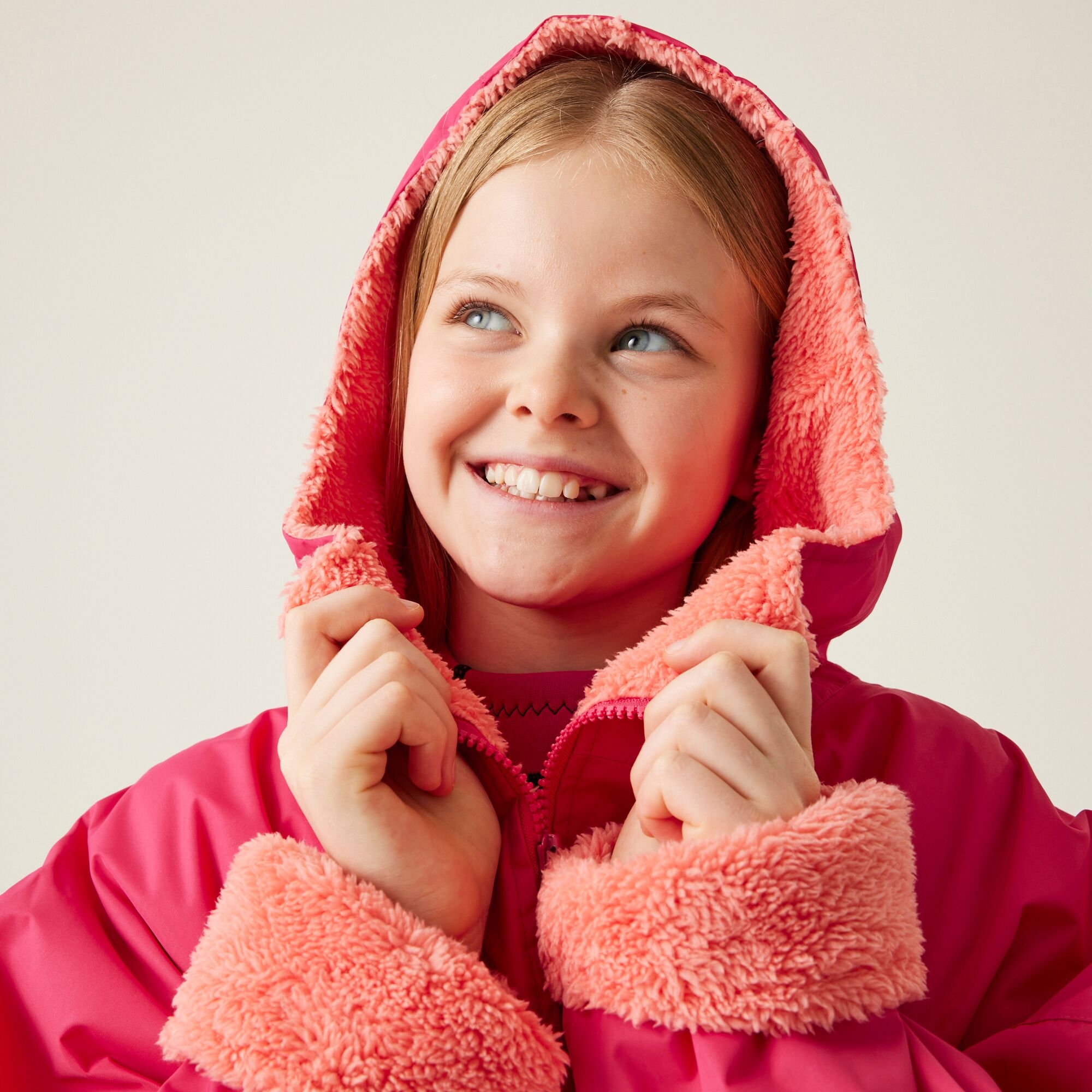 Junior Waterproof Changing Robe | Pink Potion Shell Pink