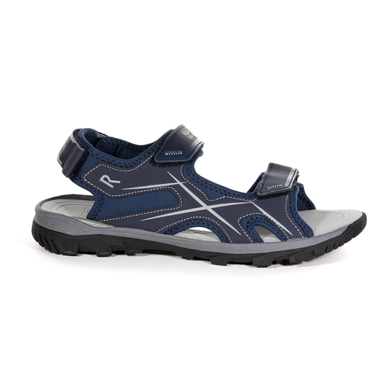 Men's Kota Drift Lightweight Walking Sandals | Black Nautical Blue Dark Grey