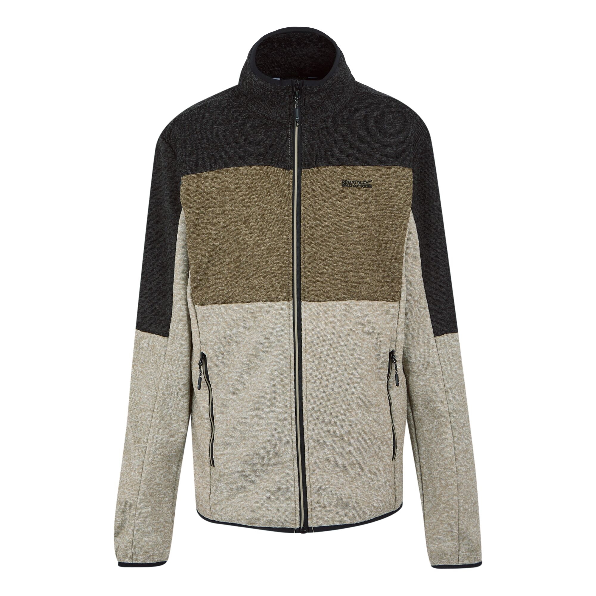 Men's Elram Full Zip Fleece | Golden Sand Treetop Black
