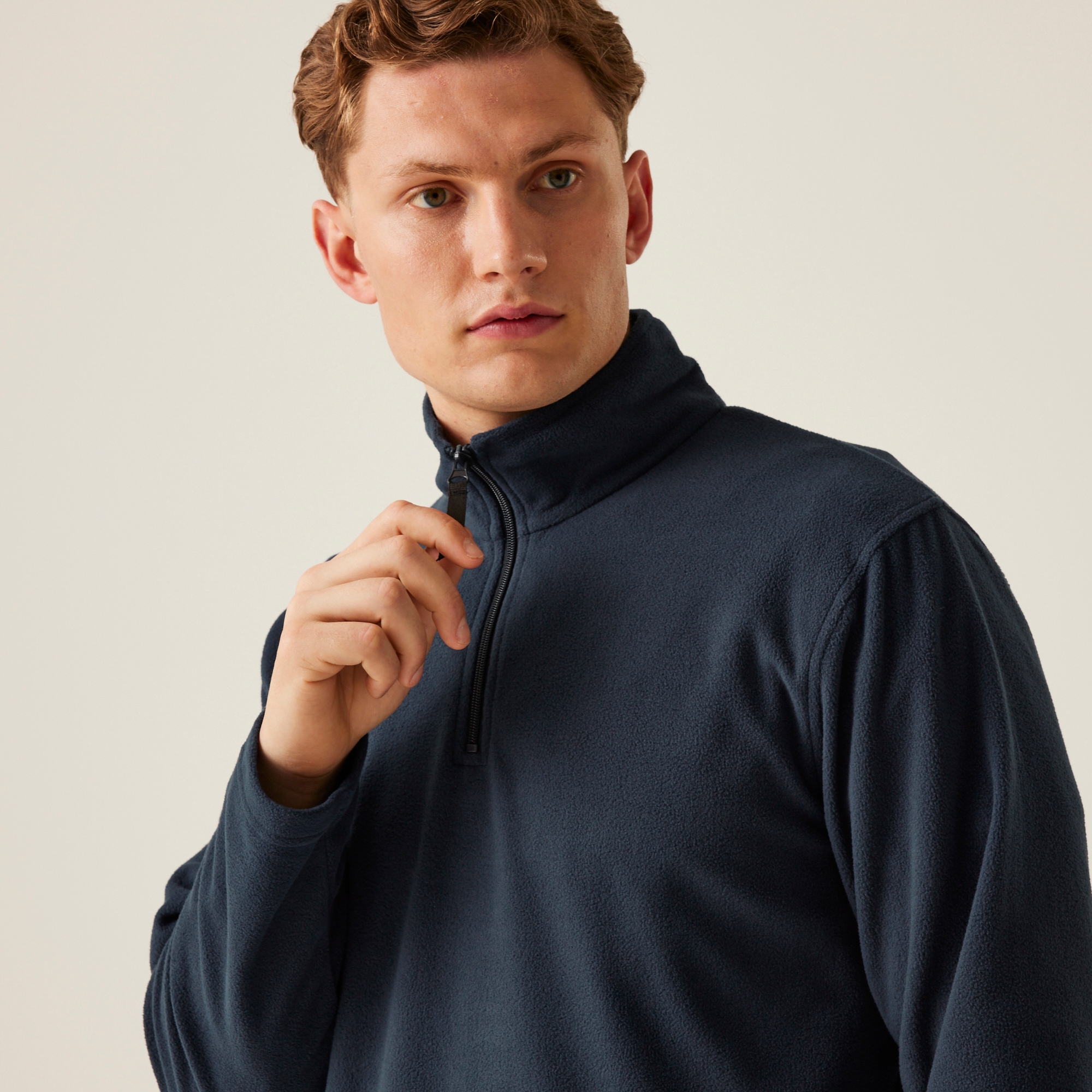 Men's Micro Lightweight Half Zip Fleece | Dark Navy