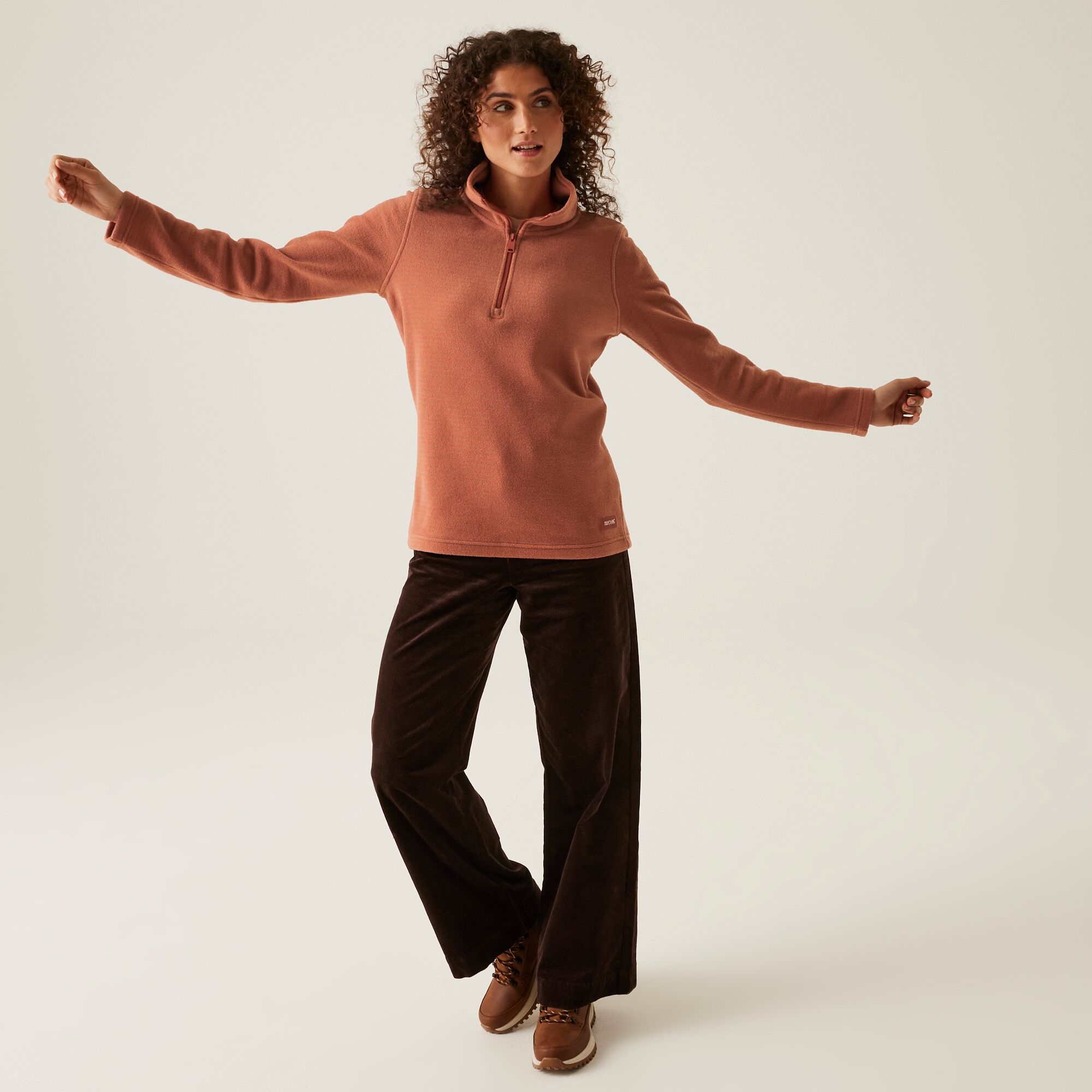 Women's Solenne Half Zip Fleece | Red Ochre Silver